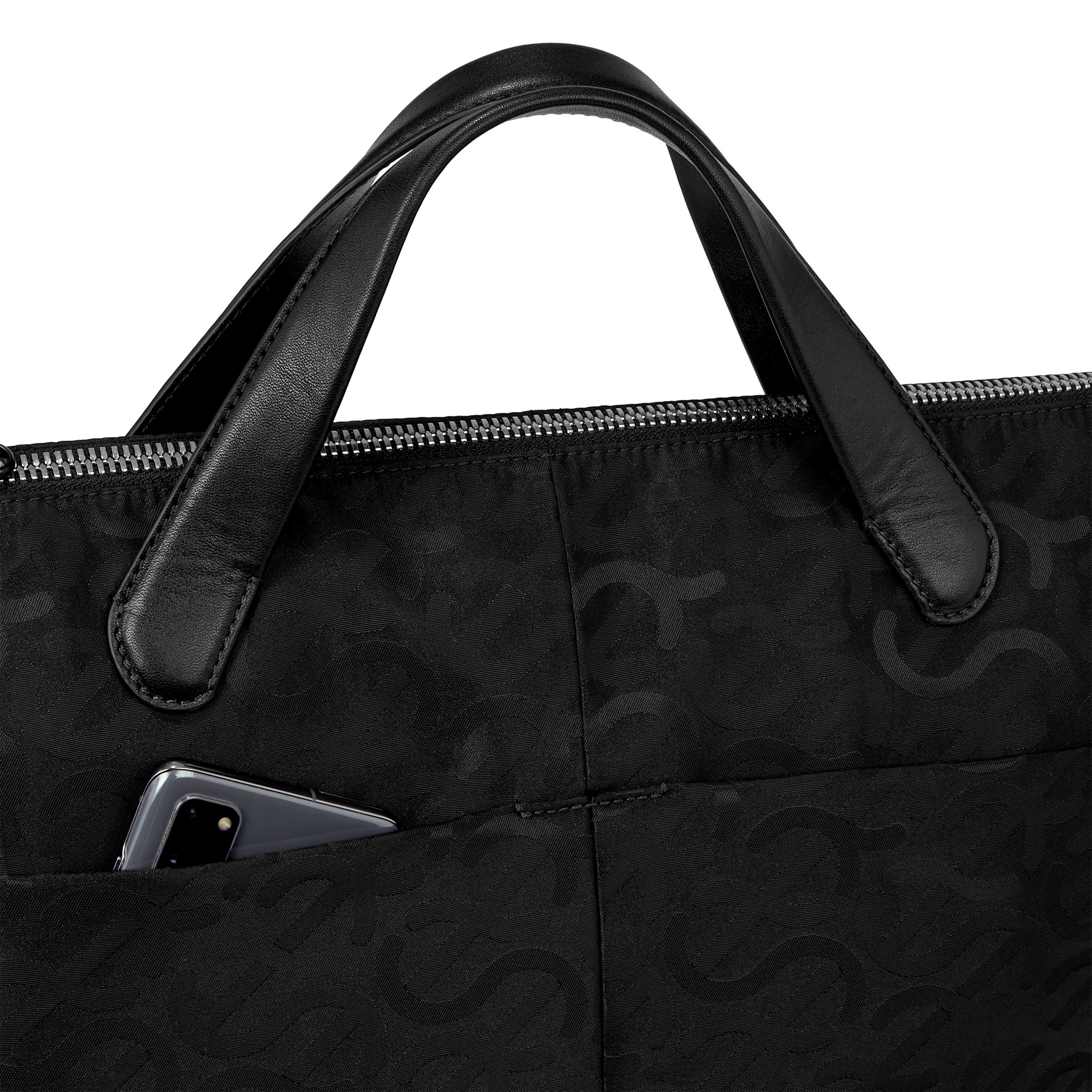 ECCO® Wave Leather Tote Bag - Black - Detail-2