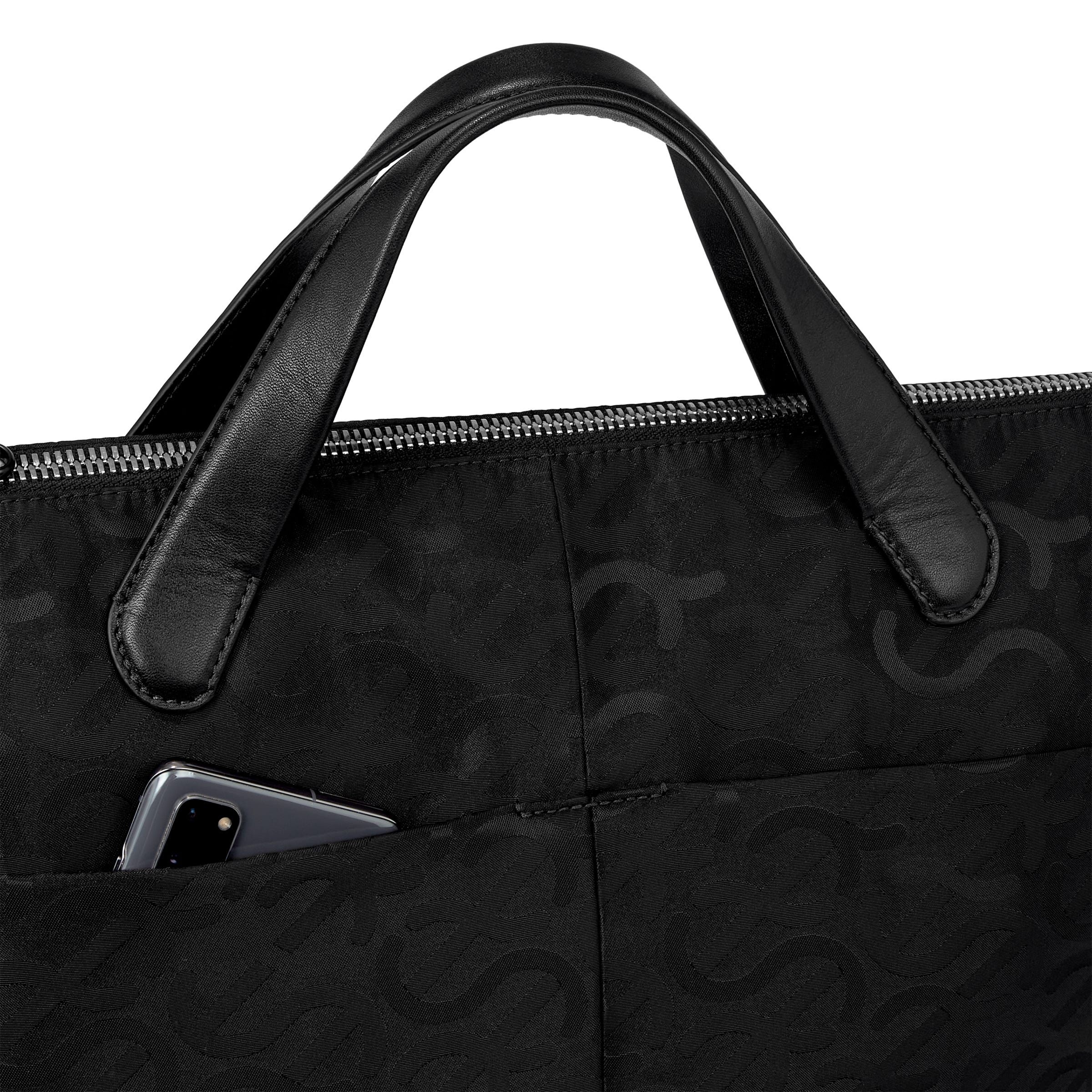 ECCO® Wave Leather Tote Bag - Black - Detail-2