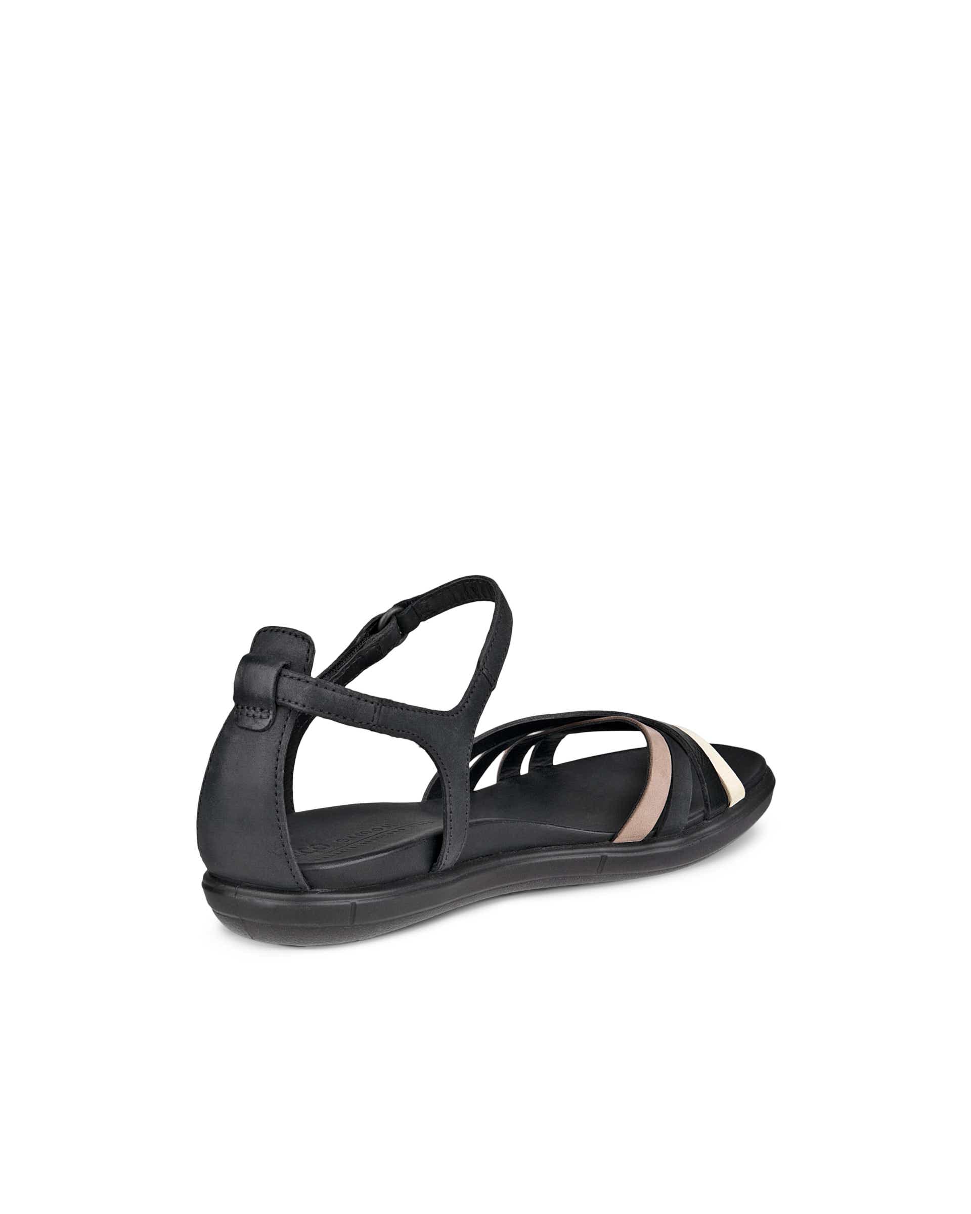 ECCO Simpil Sandal ウィメンズ ヌバックフラットサンダル - ブラック - Back