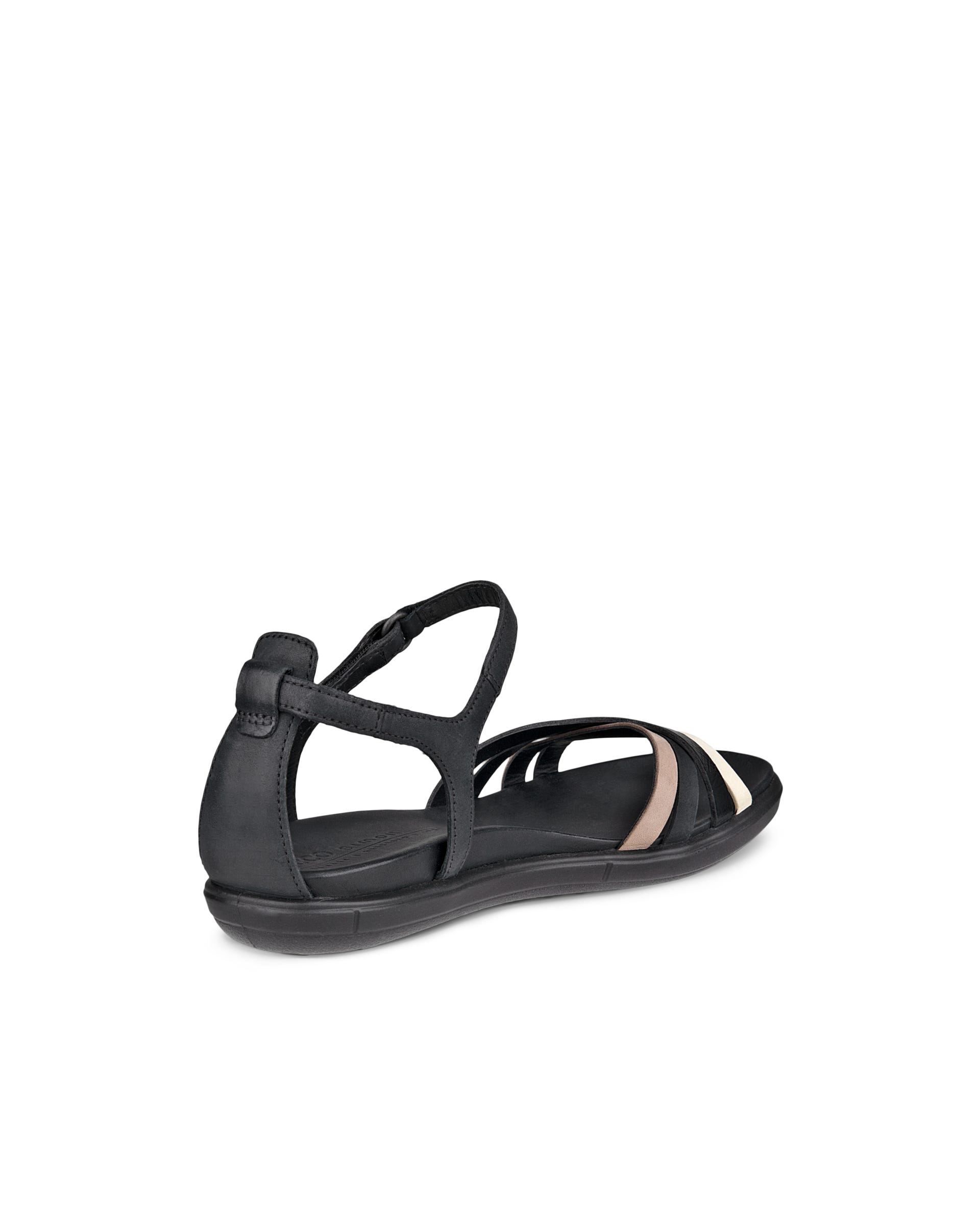 ECCO Simpil Sandal ウィメンズ ヌバックフラットサンダル - ブラック - Back