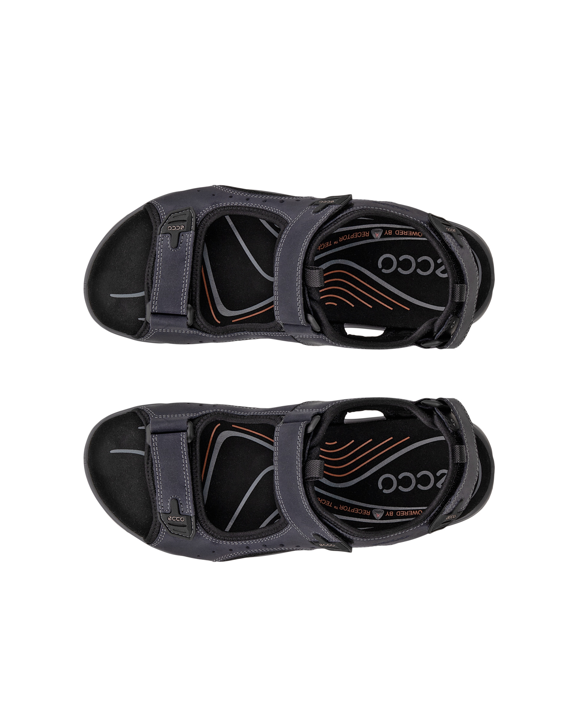 ECCO® Offroad sandale de marche en nubuck  pour homme - Bleu - Top left pair