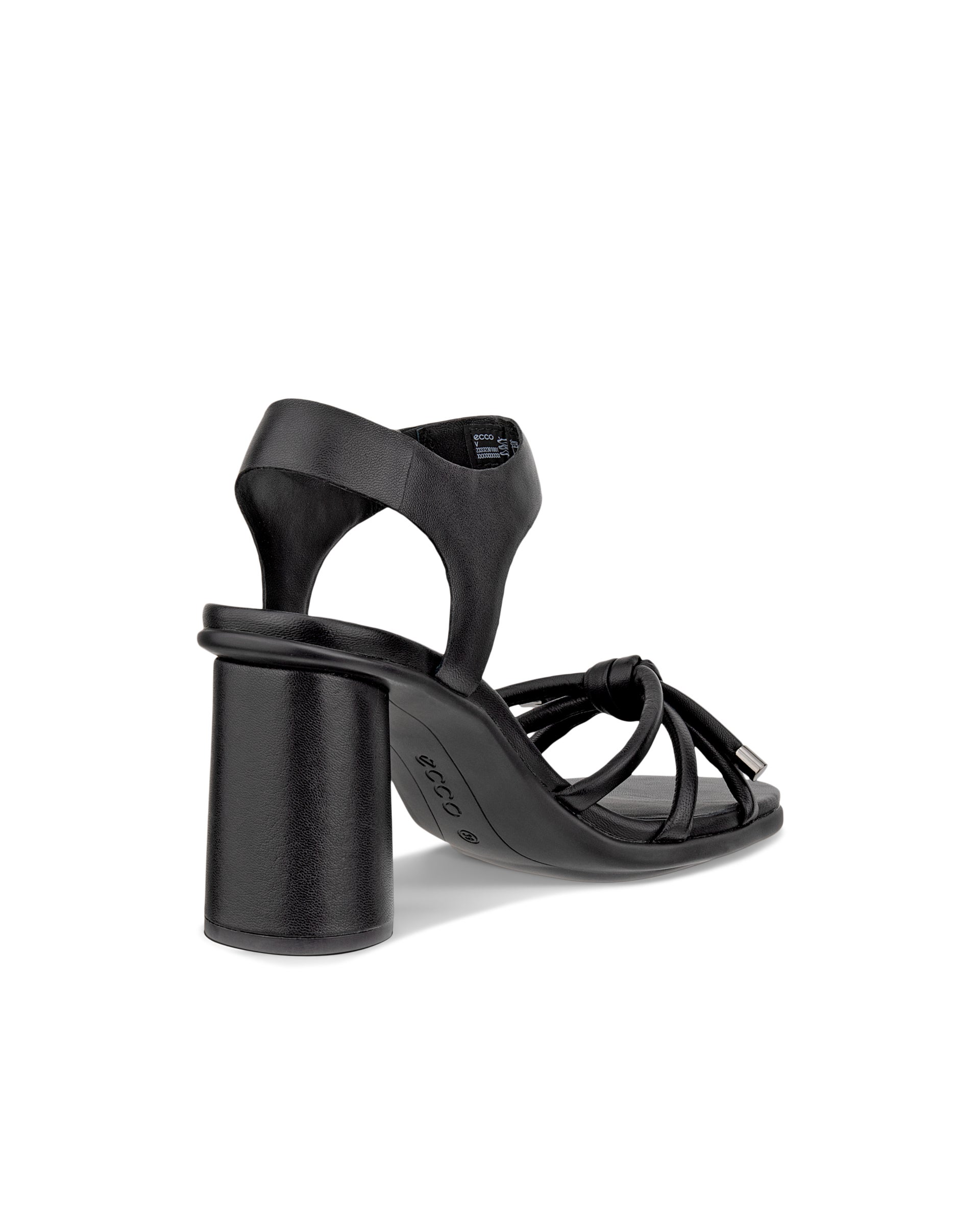ECCO Sculpted Alba 65 ウィメンズ レザーヒールサンダル - ブラック - Back