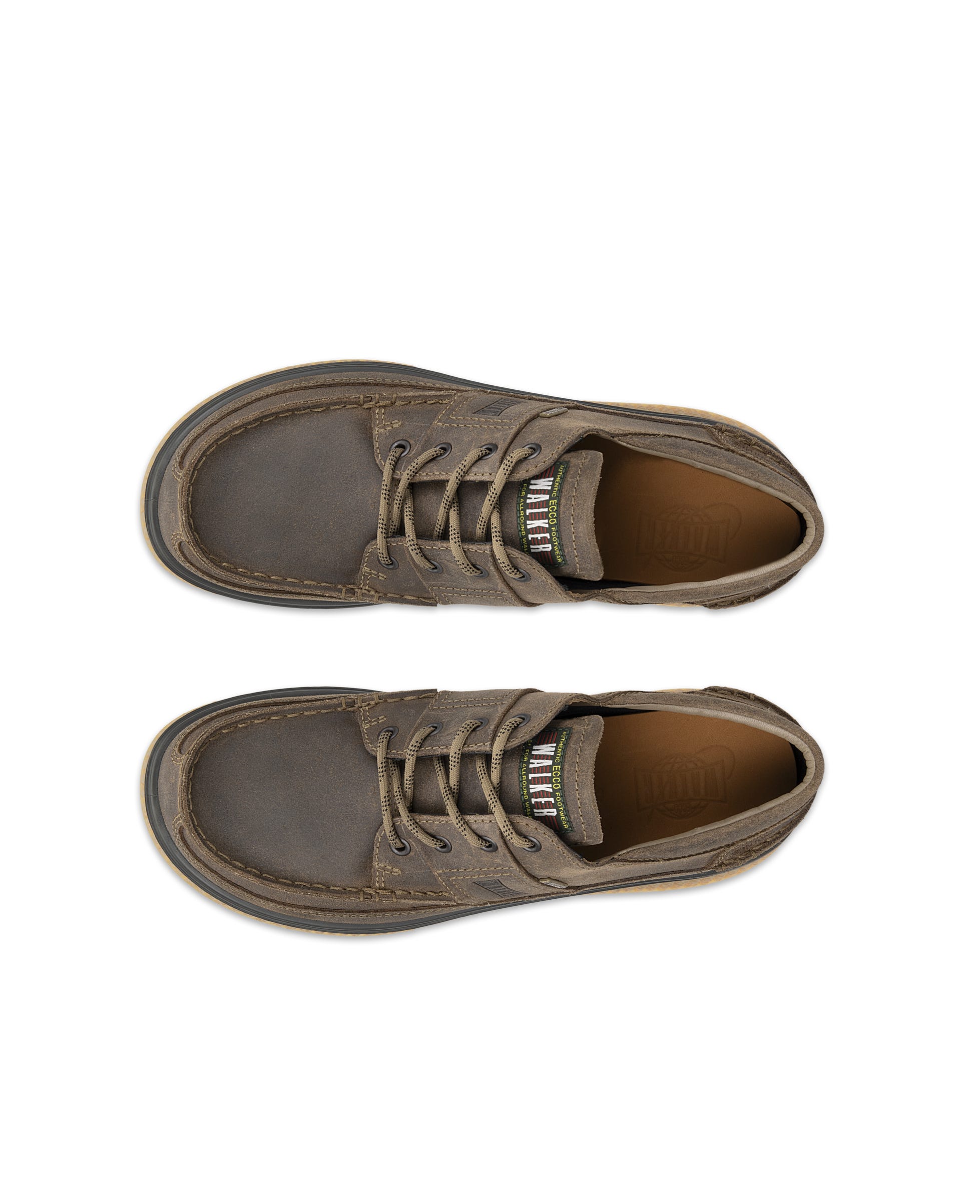 ECCO® WALKER 3.0 sko i ruskind med mokkasintå til herrer - Brun - Outside