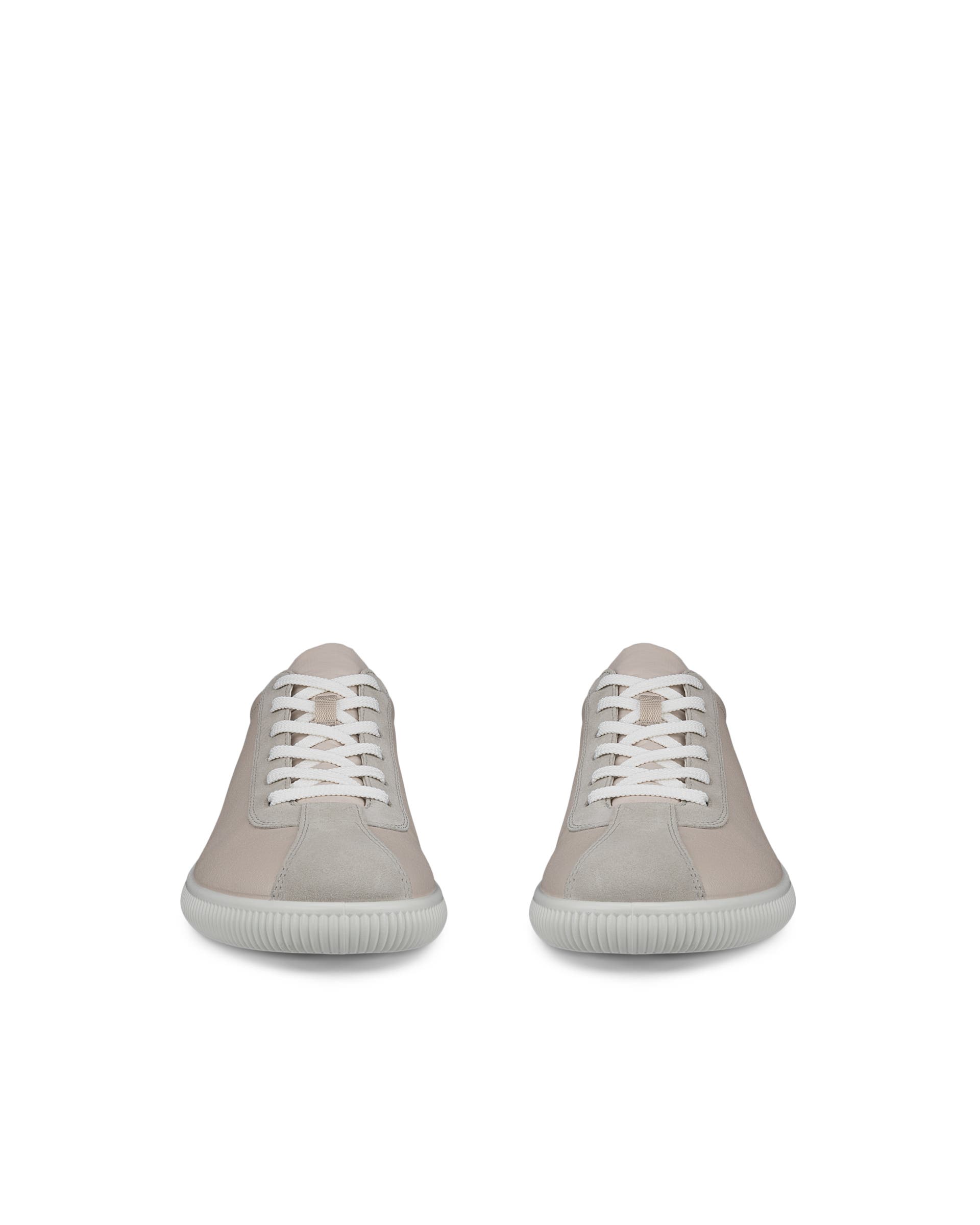 ECCO soft zero MEN メンズ レザースニーカー - グレー - Front pair
