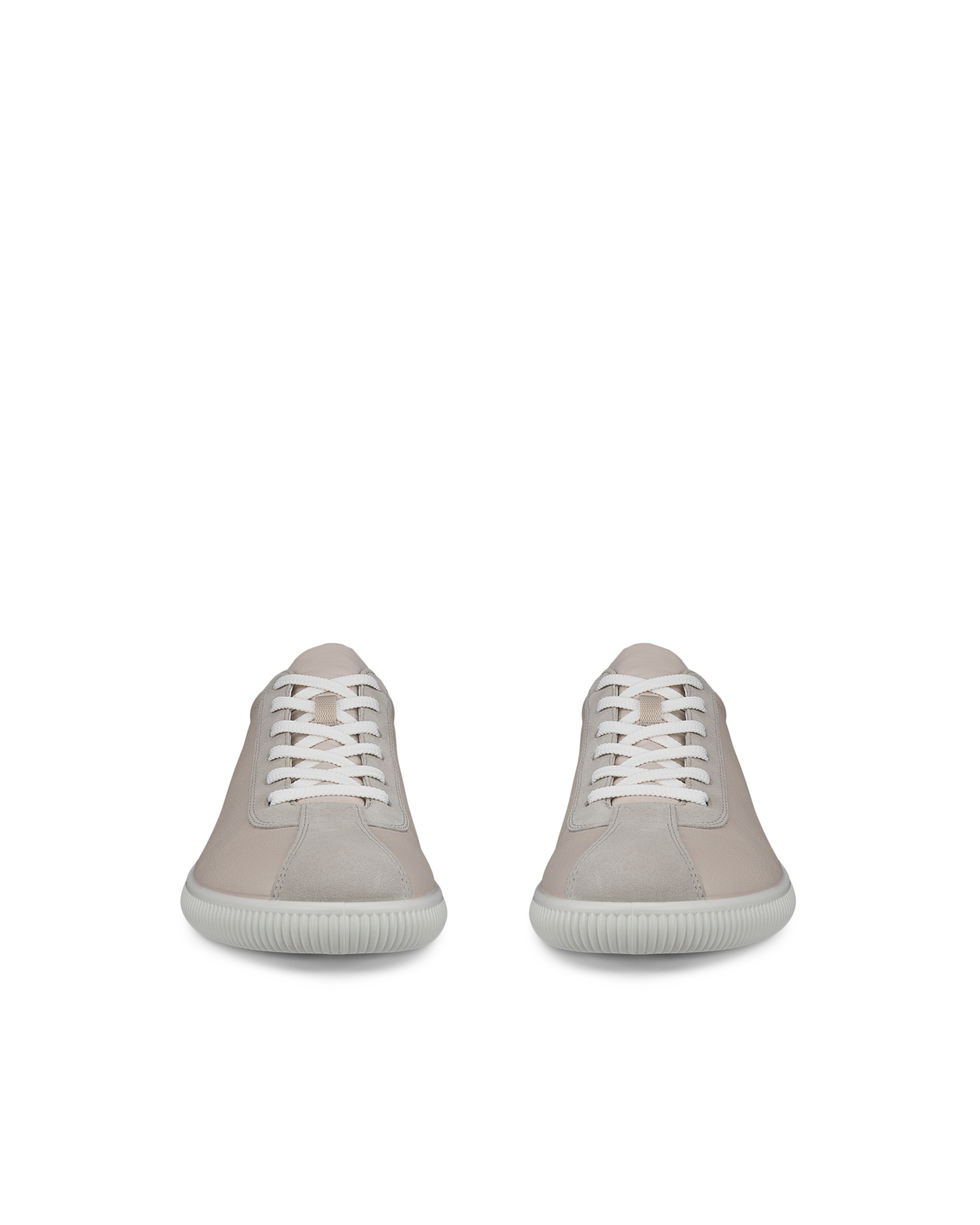 ECCO® Soft Zero Heren leren sneaker - Grijs - Front pair