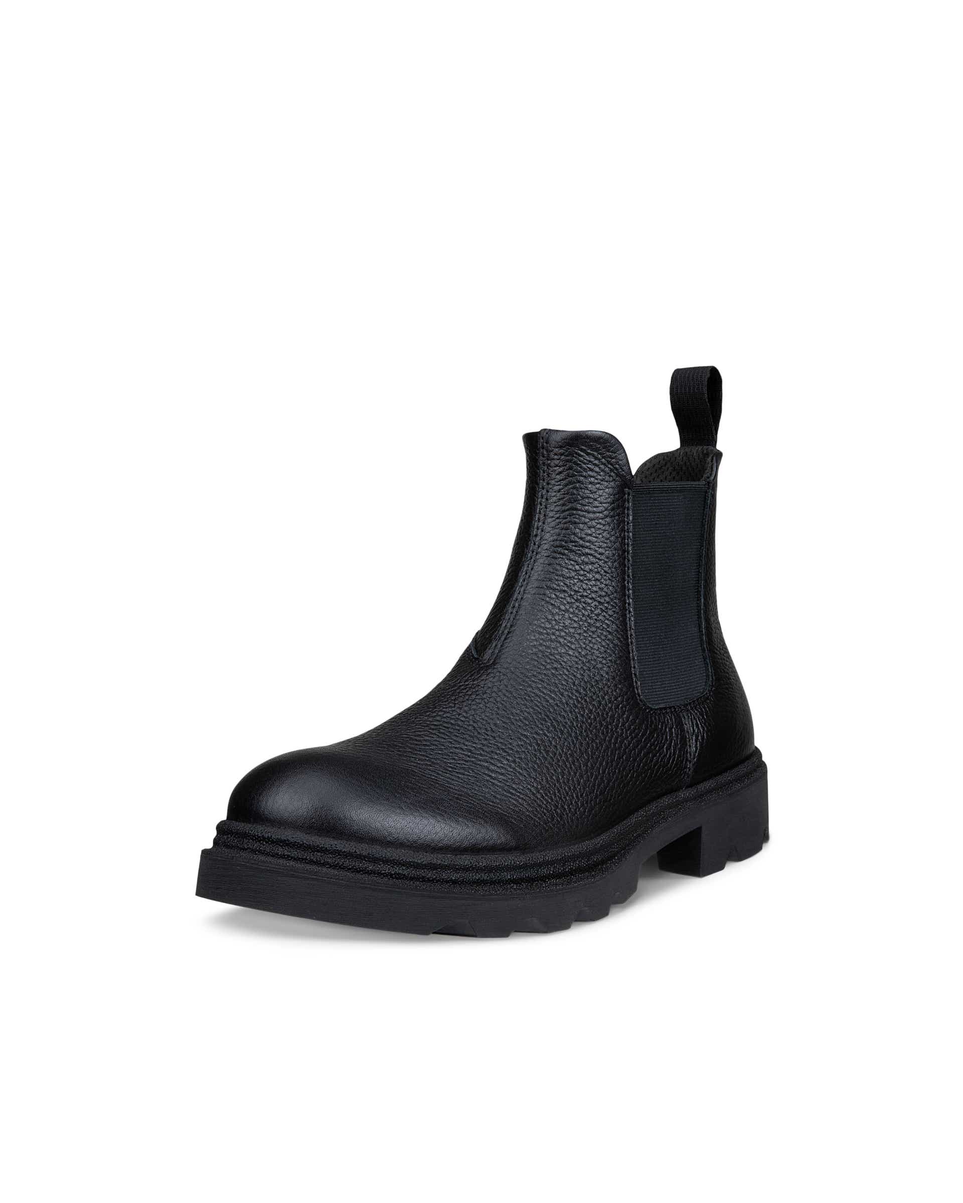 Botas Chelsea couro mulher ECCO® GRAINER - Preto - Main