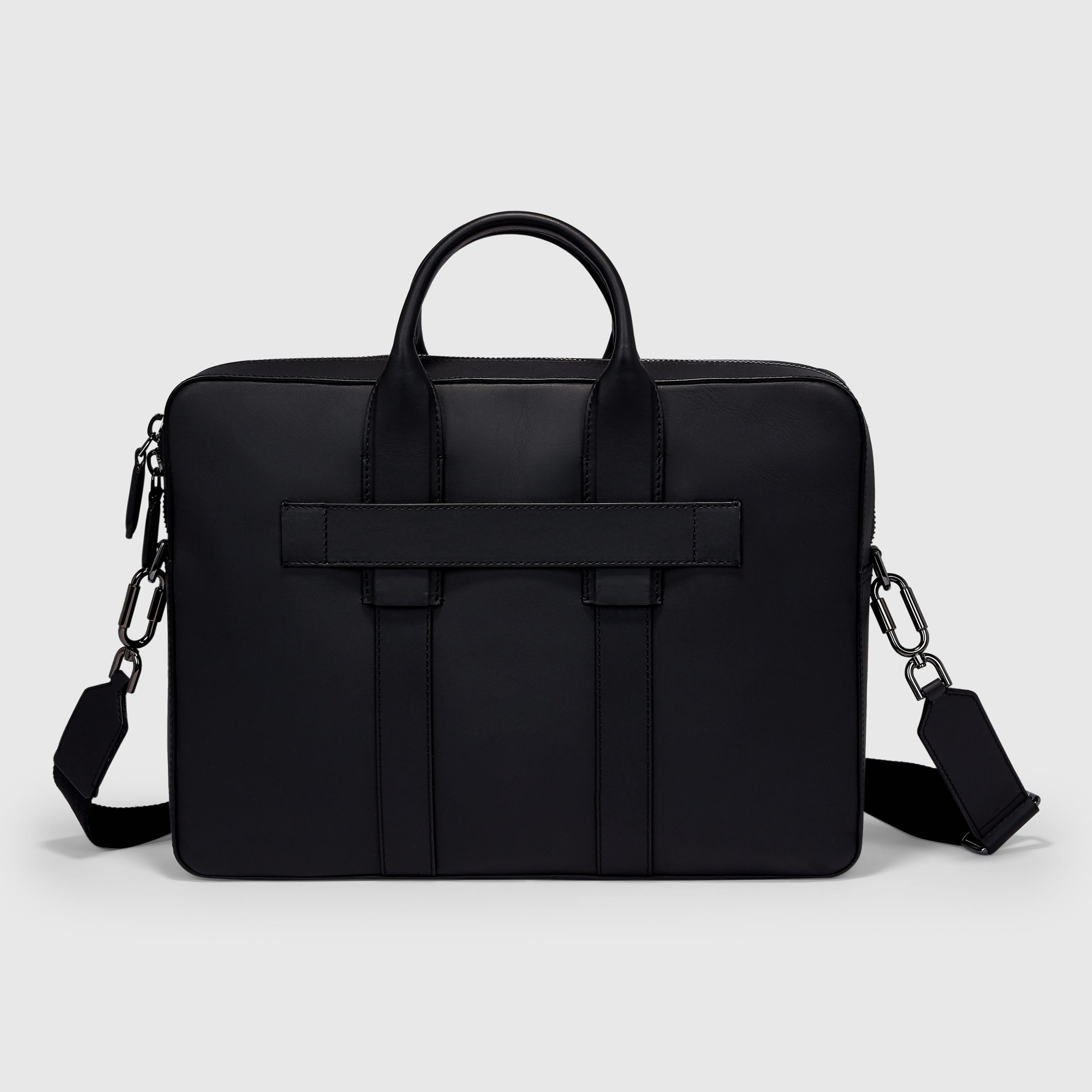 ECCO® City Leather Laptop Bag - Black - Back