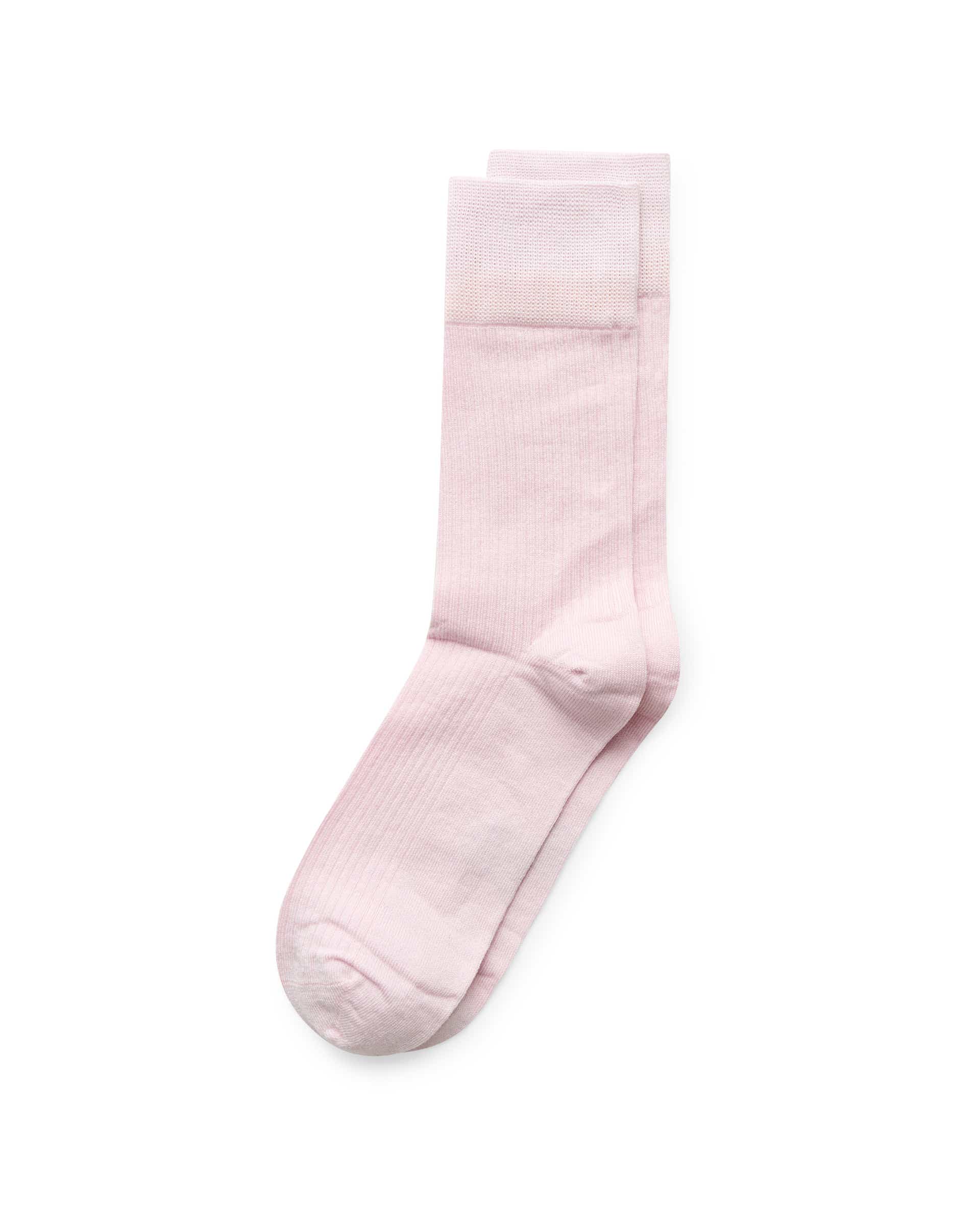 Women's ECCO® CLASSIC RIB Ribbed Mid-Cut Socks - Pink - Main