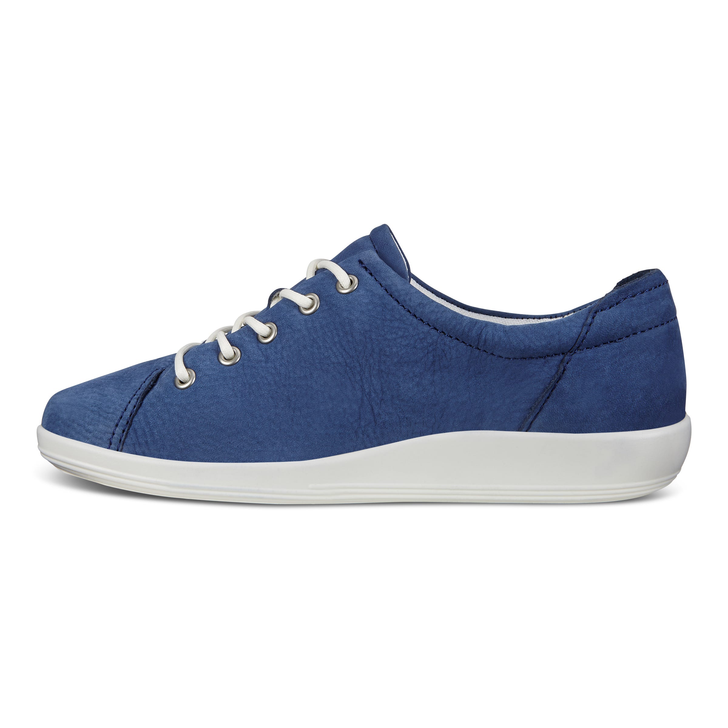 Women's ECCO® Soft 2.0 Nubuck Walking Shoe - Blue - Inside