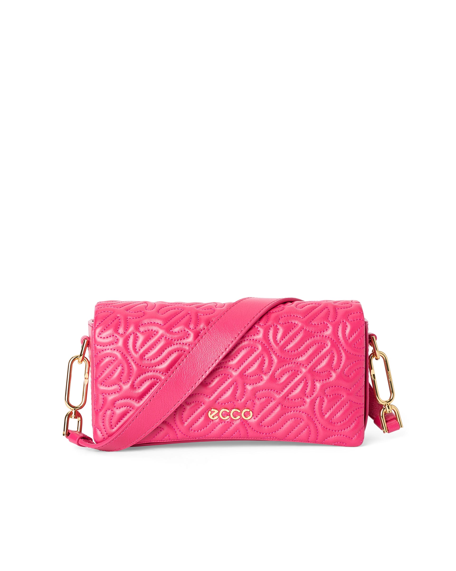 ECCO Pinch Small Quilted Wave レザーショルダーバッグ | ピンク ECCO Pinch Small Quilted Wave レザーショルダーバッグ | ピンク
