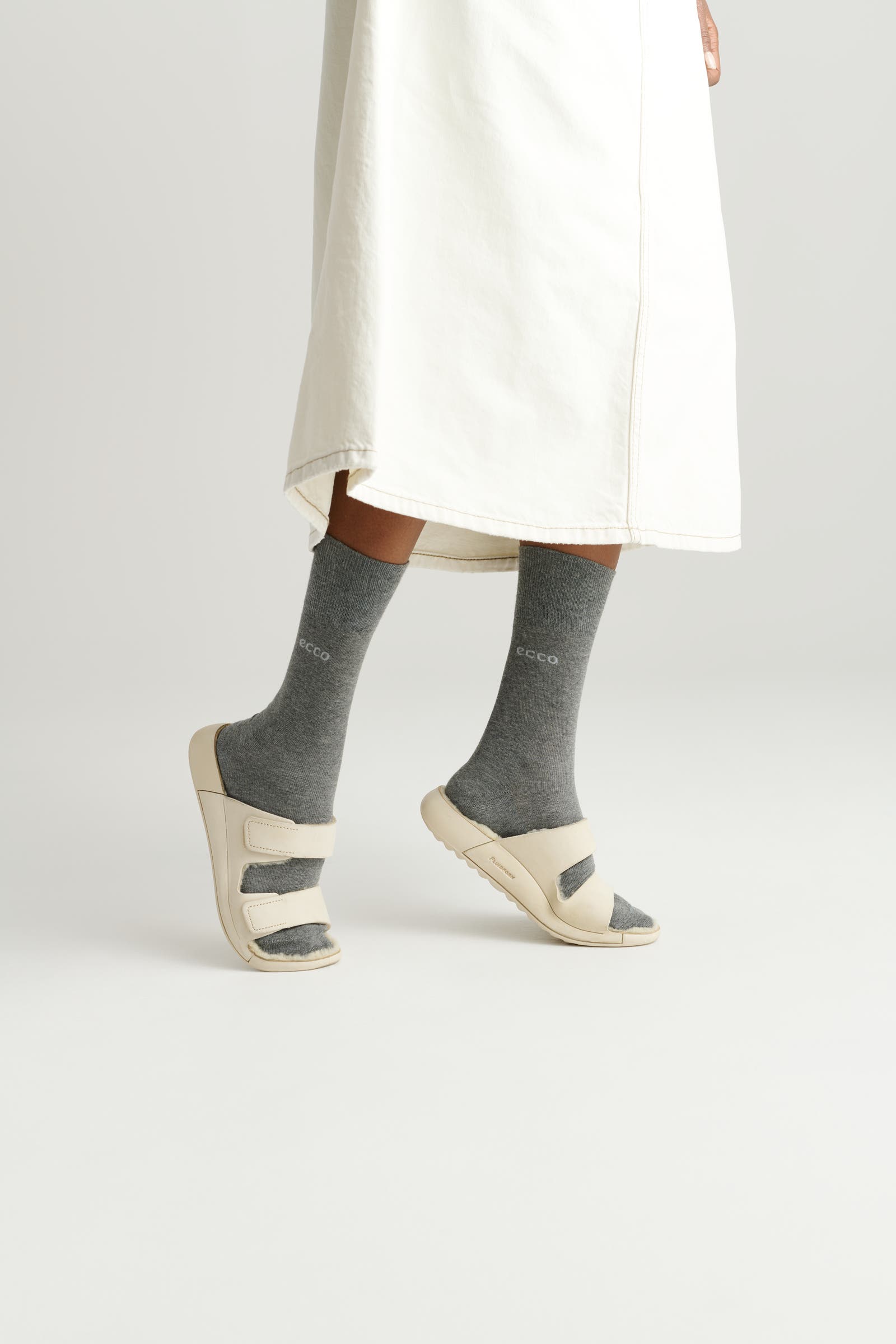 ECCO® Longlife Unisex mid-cut sokken - Grijs - Lifestyle image-1