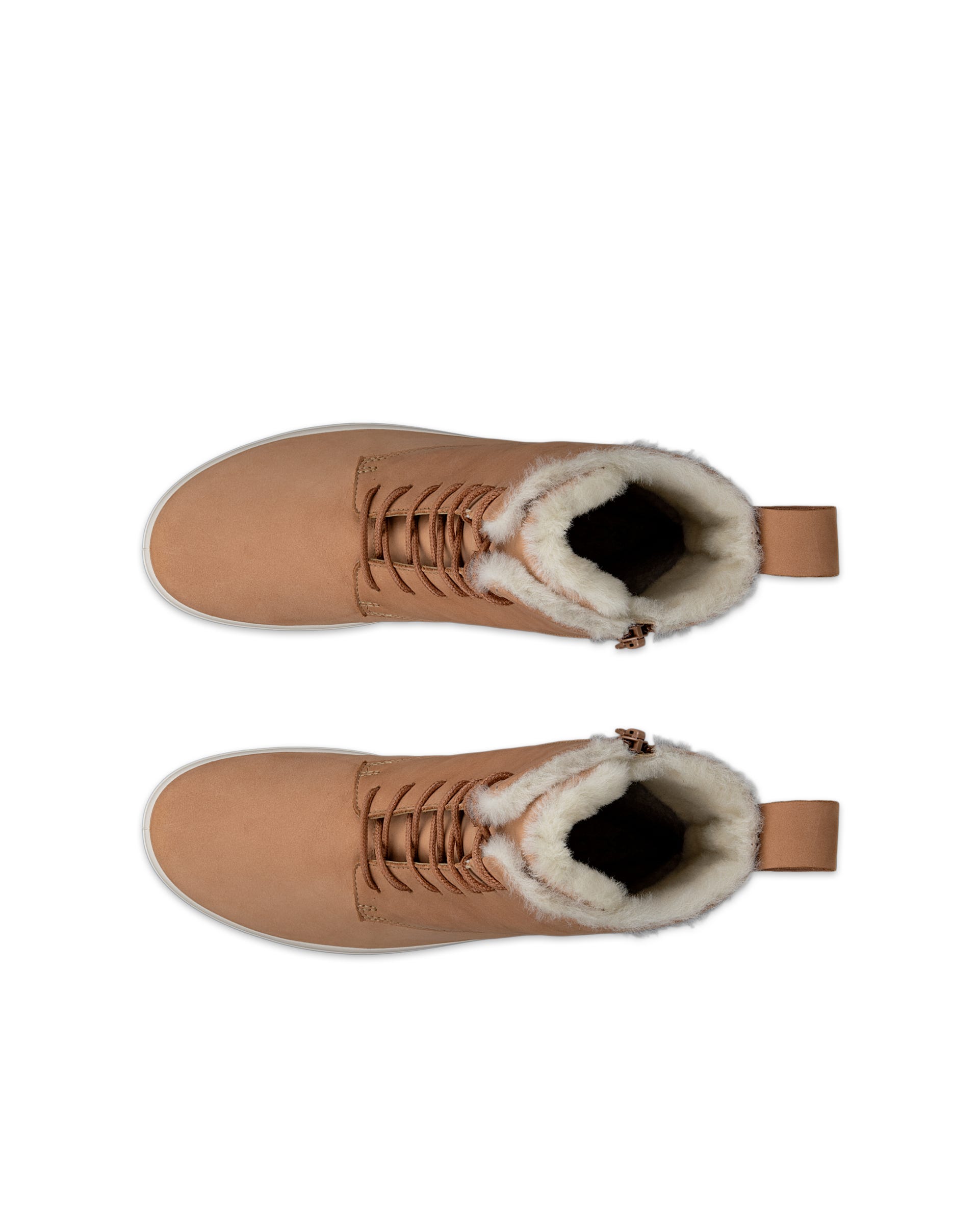 ECCO® Soft 7 Tred ženske srednje kožne čizme - Smeđa - Top left pair