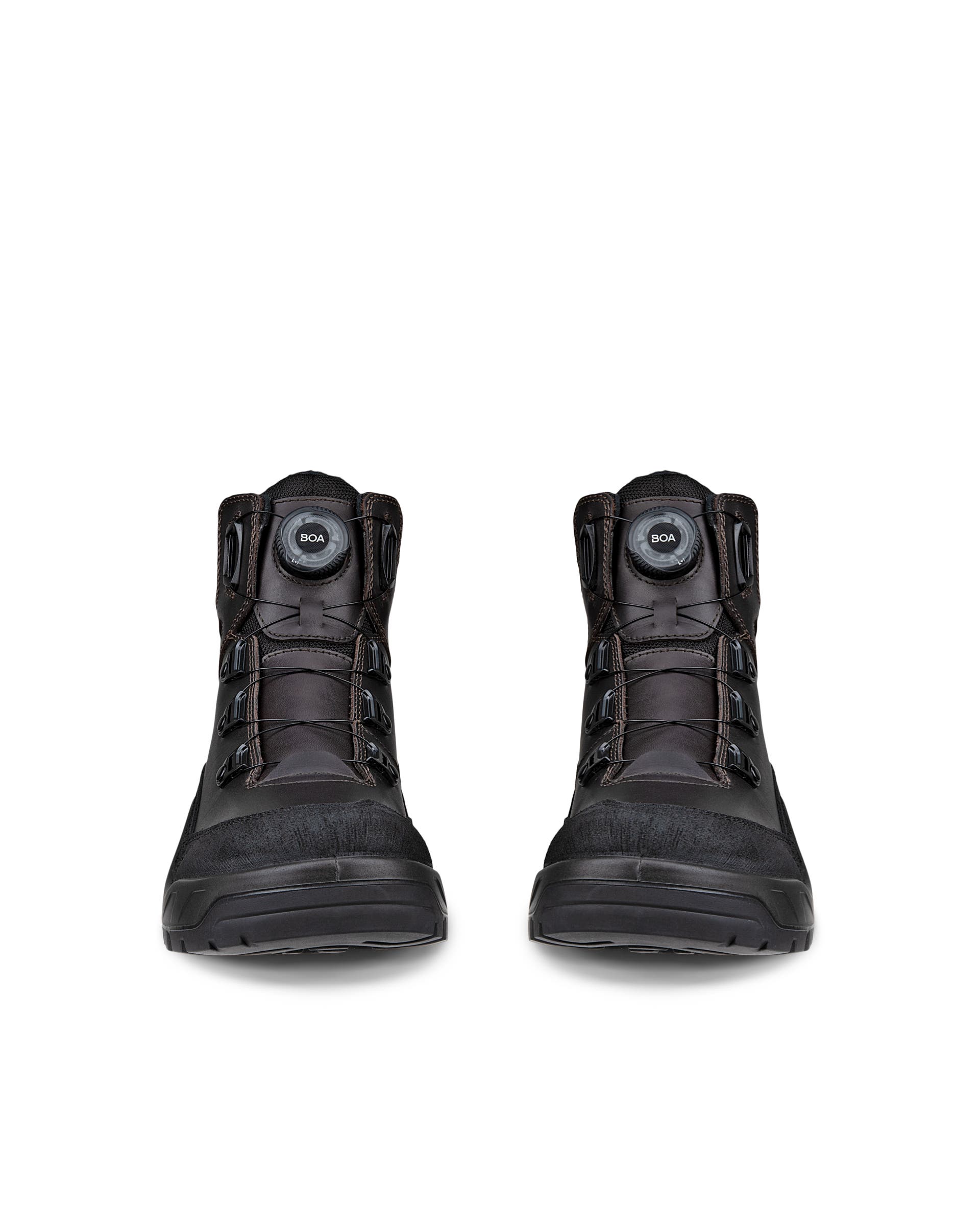 ECCO® OFFROAD muške vodootporne srednje kožne čizme za boravak na otvorenom - Smeđa - Front pair