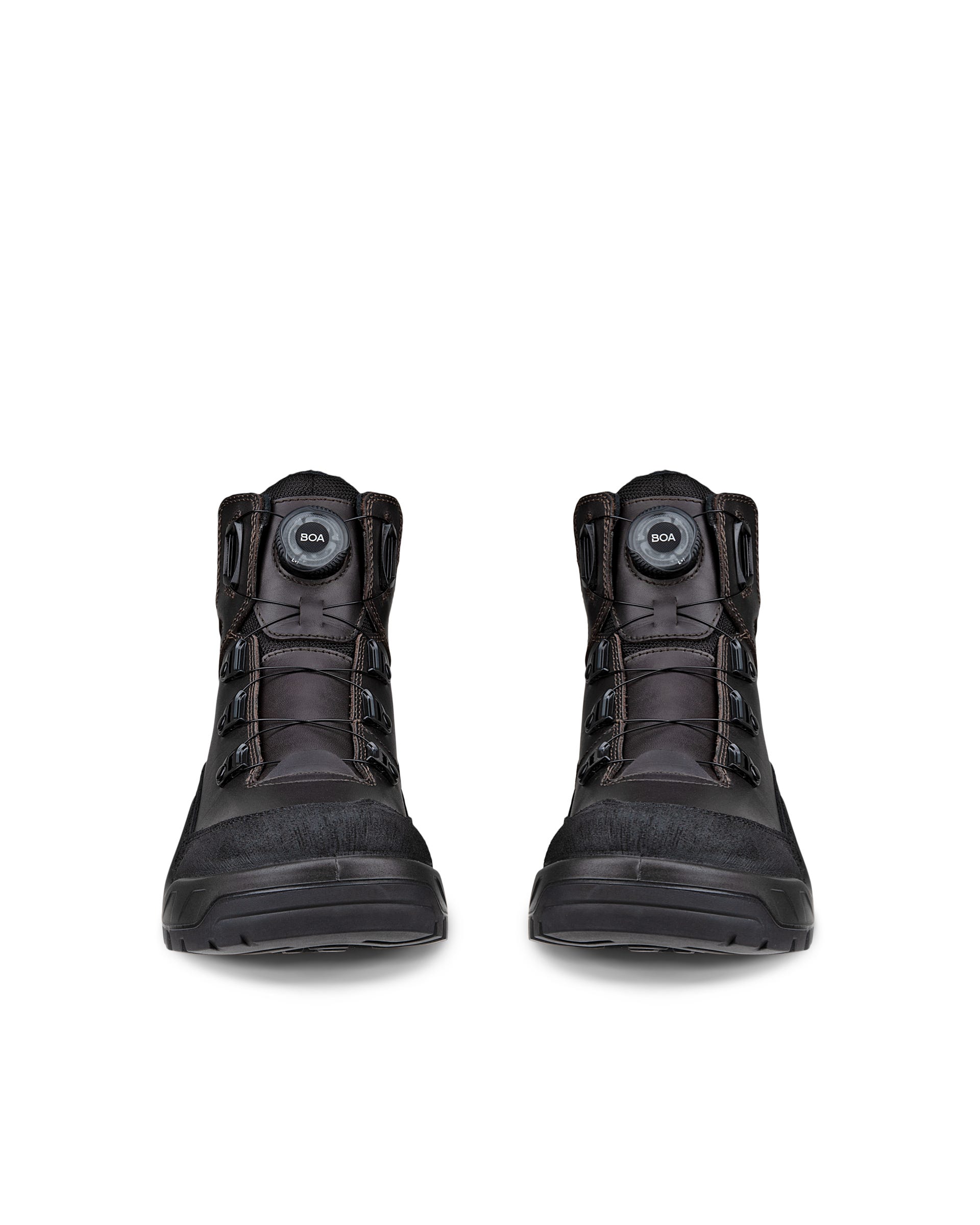 ECCO® OFFROAD muške vodootporne srednje kožne čizme za boravak na otvorenom - Smeđa - Front pair