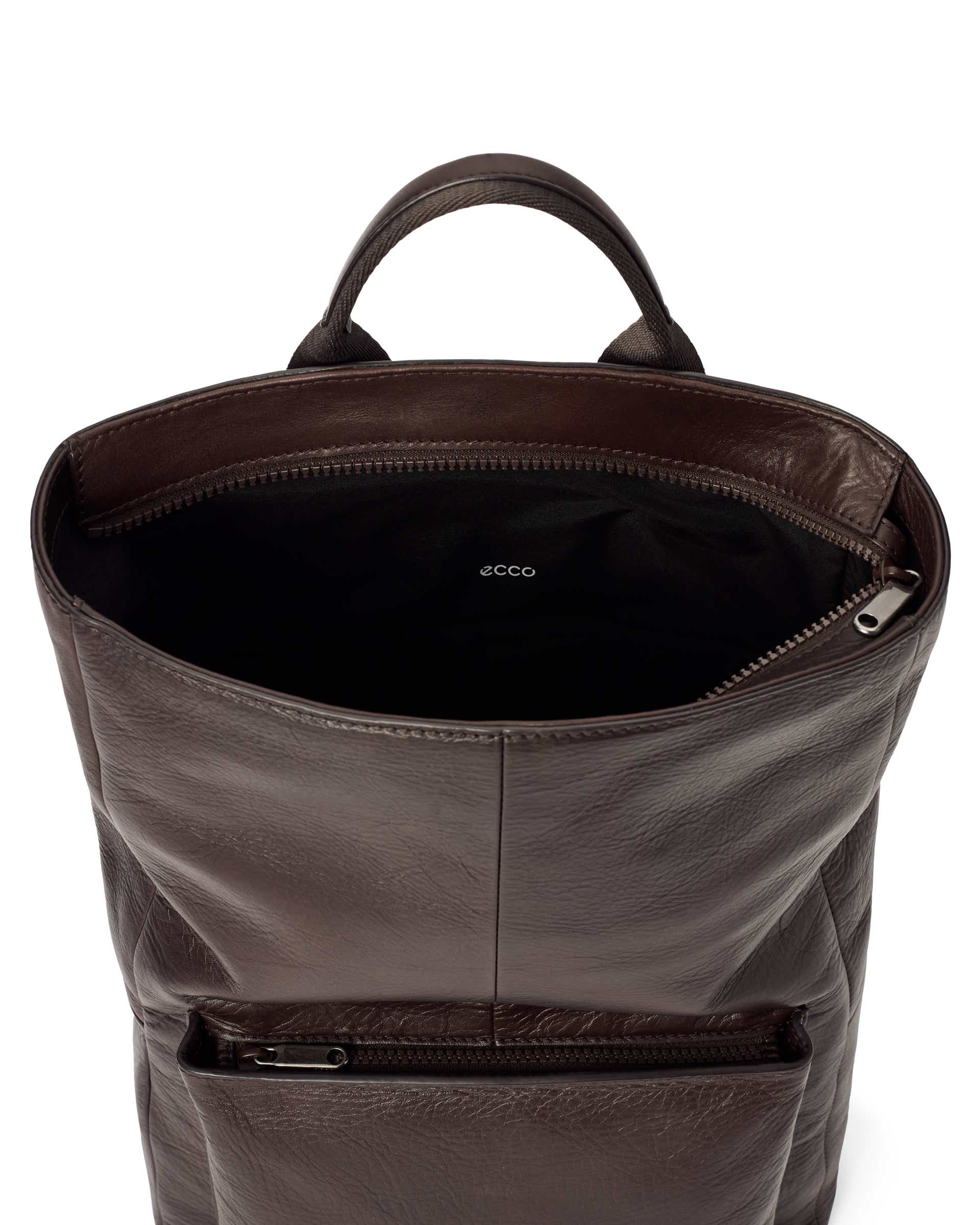 ECCO® SQUARE PACK CITY Fyrkantig ryggsäck skinn - Brun - Inside