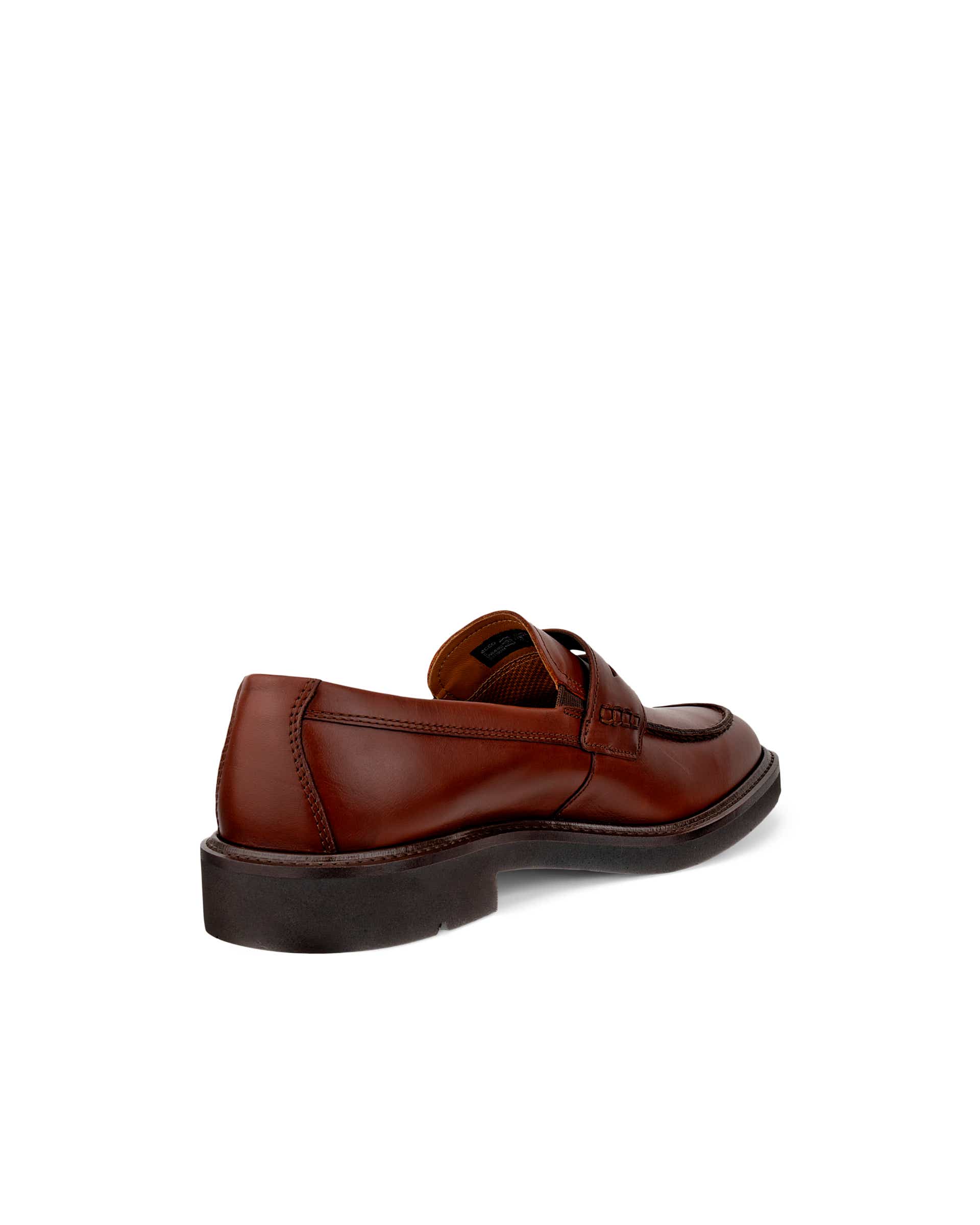 Men's ECCO® Metropole London Leather Moc-Toe Shoe - Brown - Back