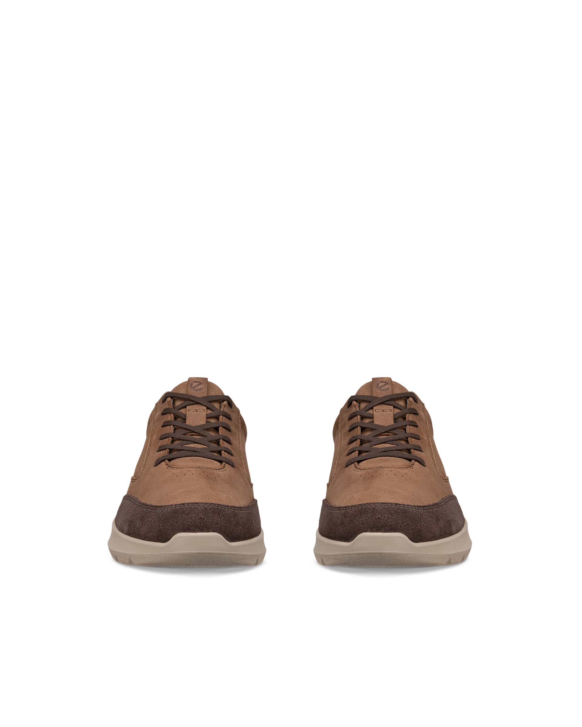 Men's ECCO® CITY STRIDE Nubuck Trainer - Brown - Front pair