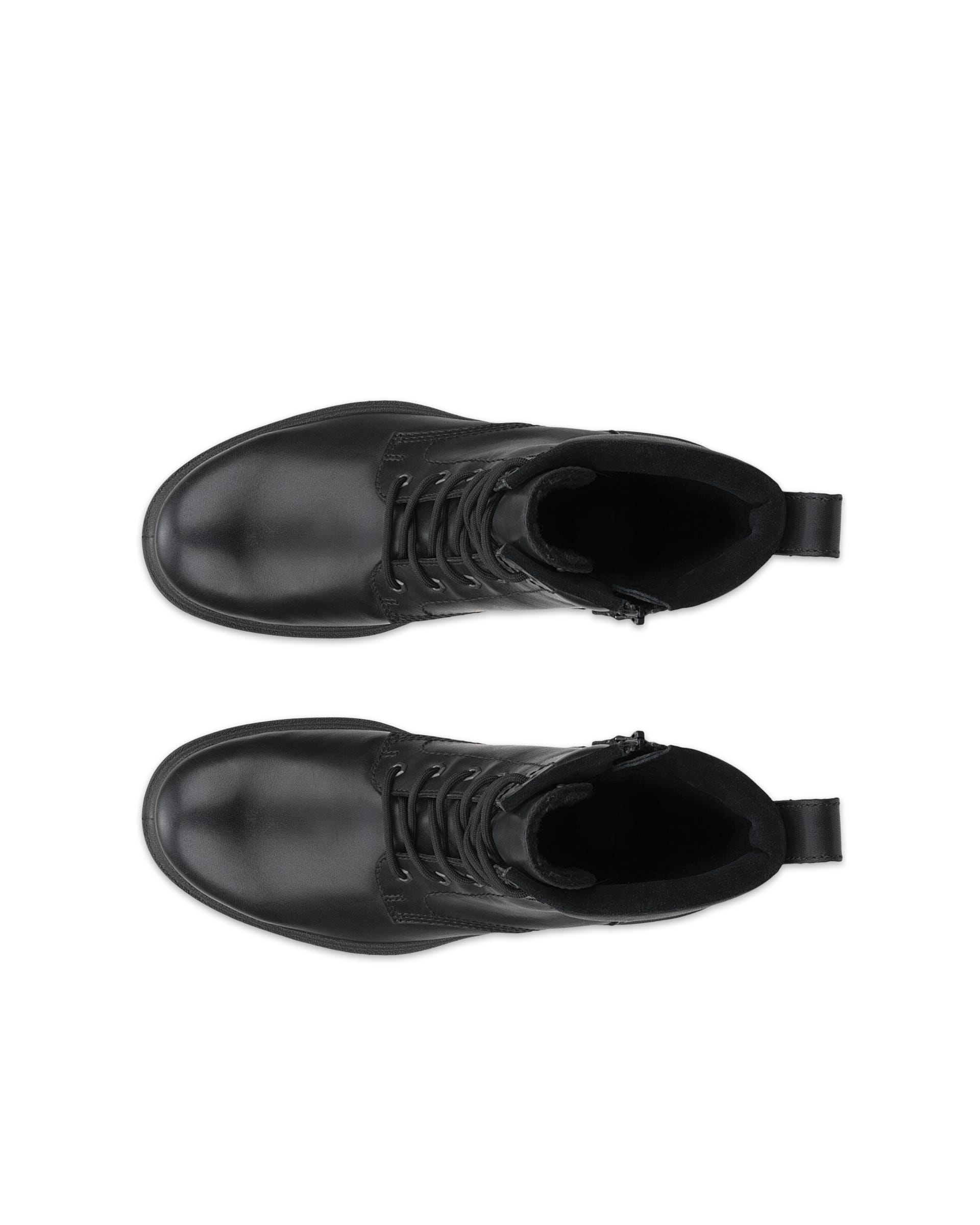 Men's ECCO® GRAINER Leather Lace-Up Mid-Cut Boot - Black - Outside