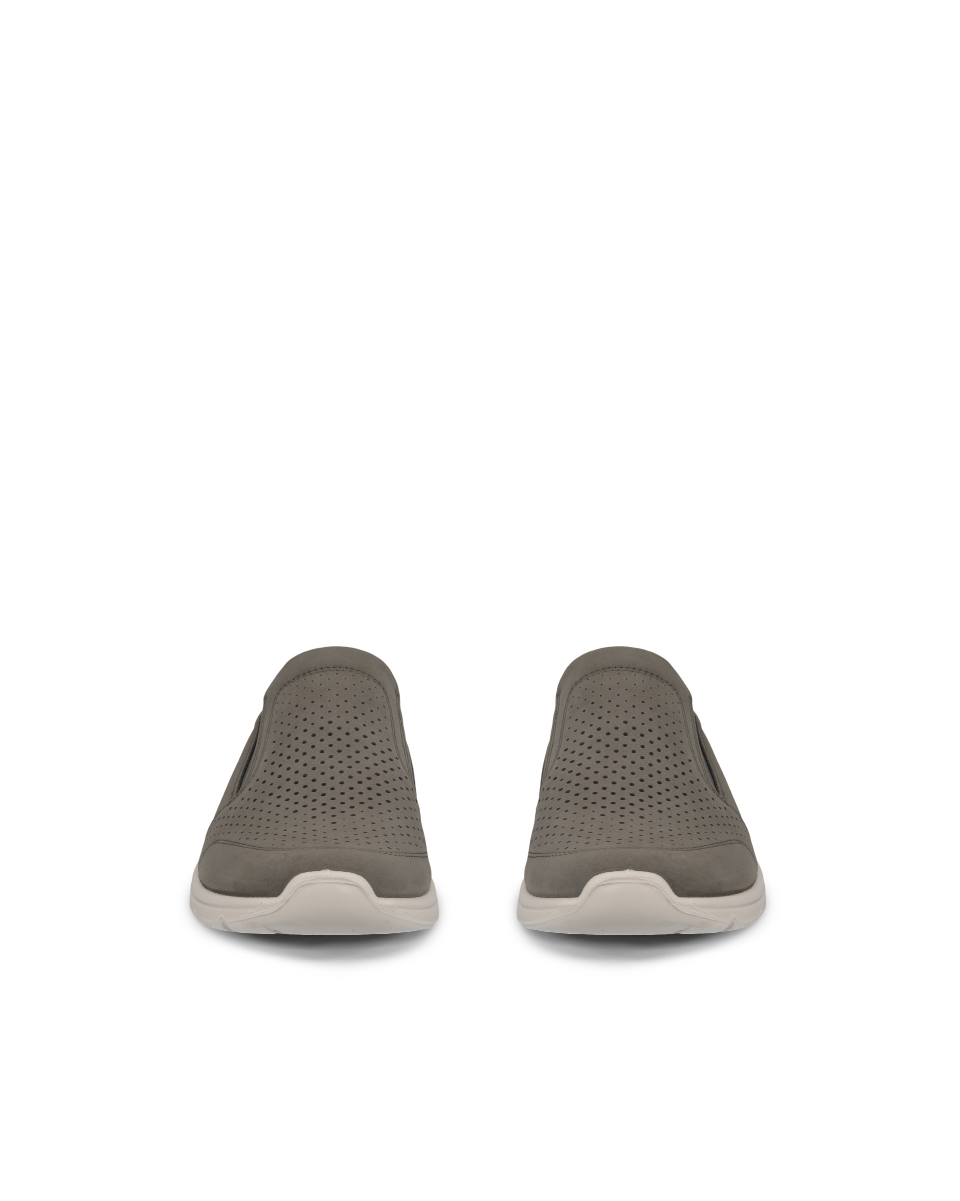 Zapatillas de nobuk sin cordones ECCO® Irving para hombre - Verde - Front pair