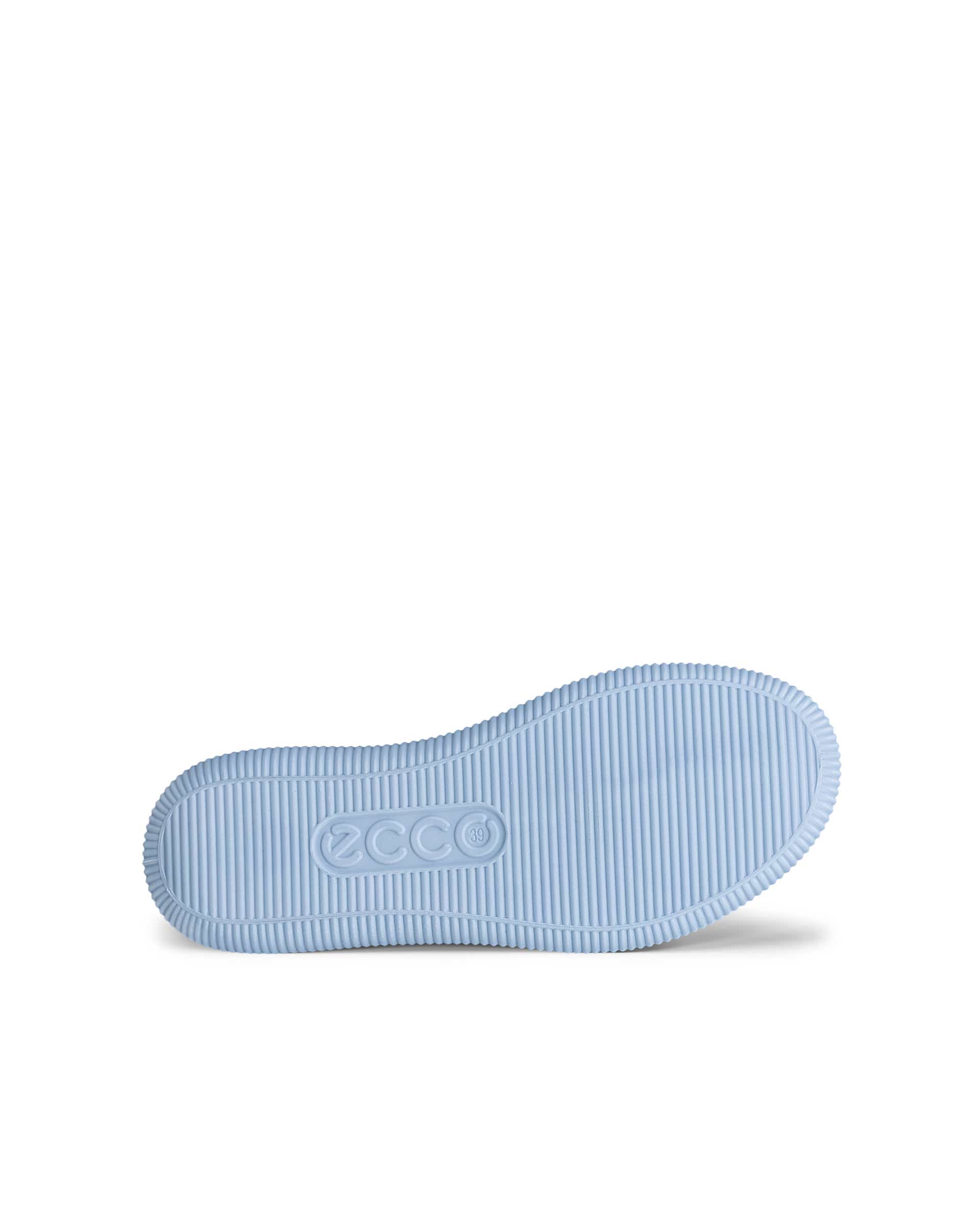 Women's ECCO® SOFT ZERO Leather Lace-Up Shoe - Blue - Sole