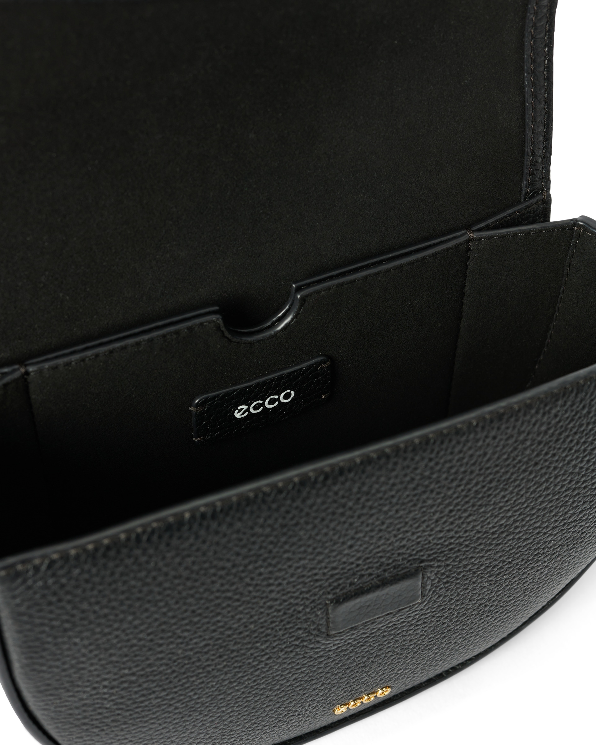 ECCO® Saddle Bag kožna torba preko ramena - Crna - Inside