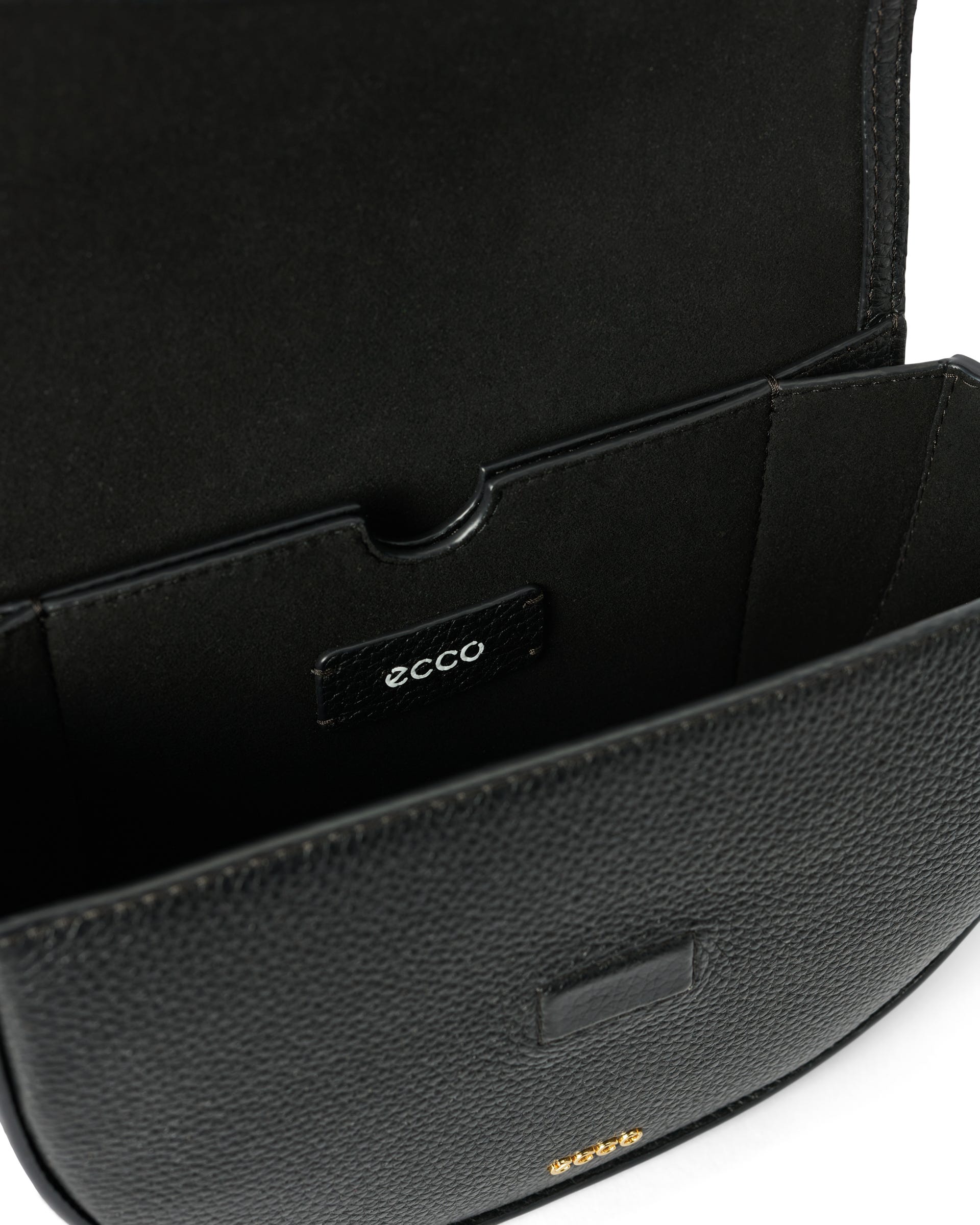 Skórzana torebka przez ramię ECCO® Saddle Bag - Czarny - Inside