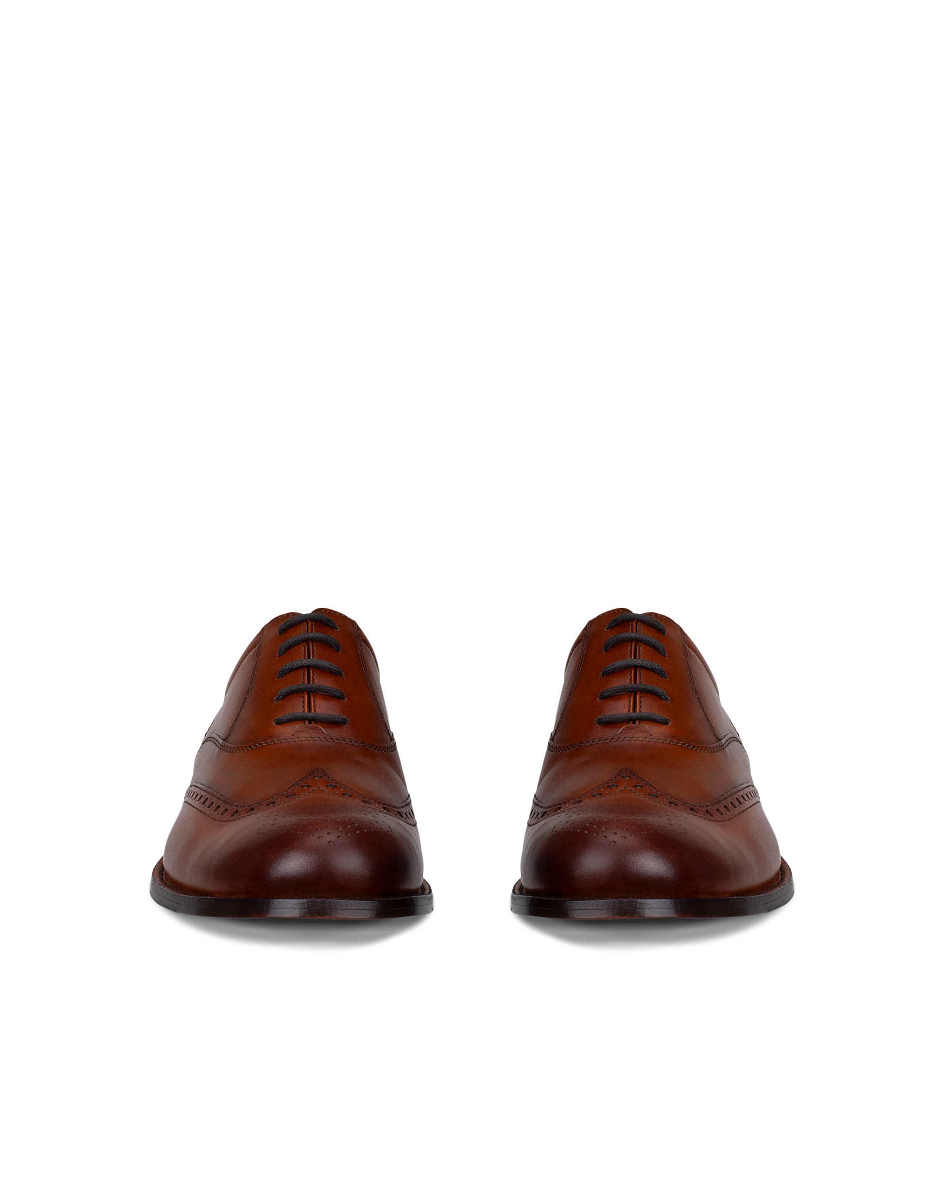 ECCO London Brogue Tie - Brown - Front pair