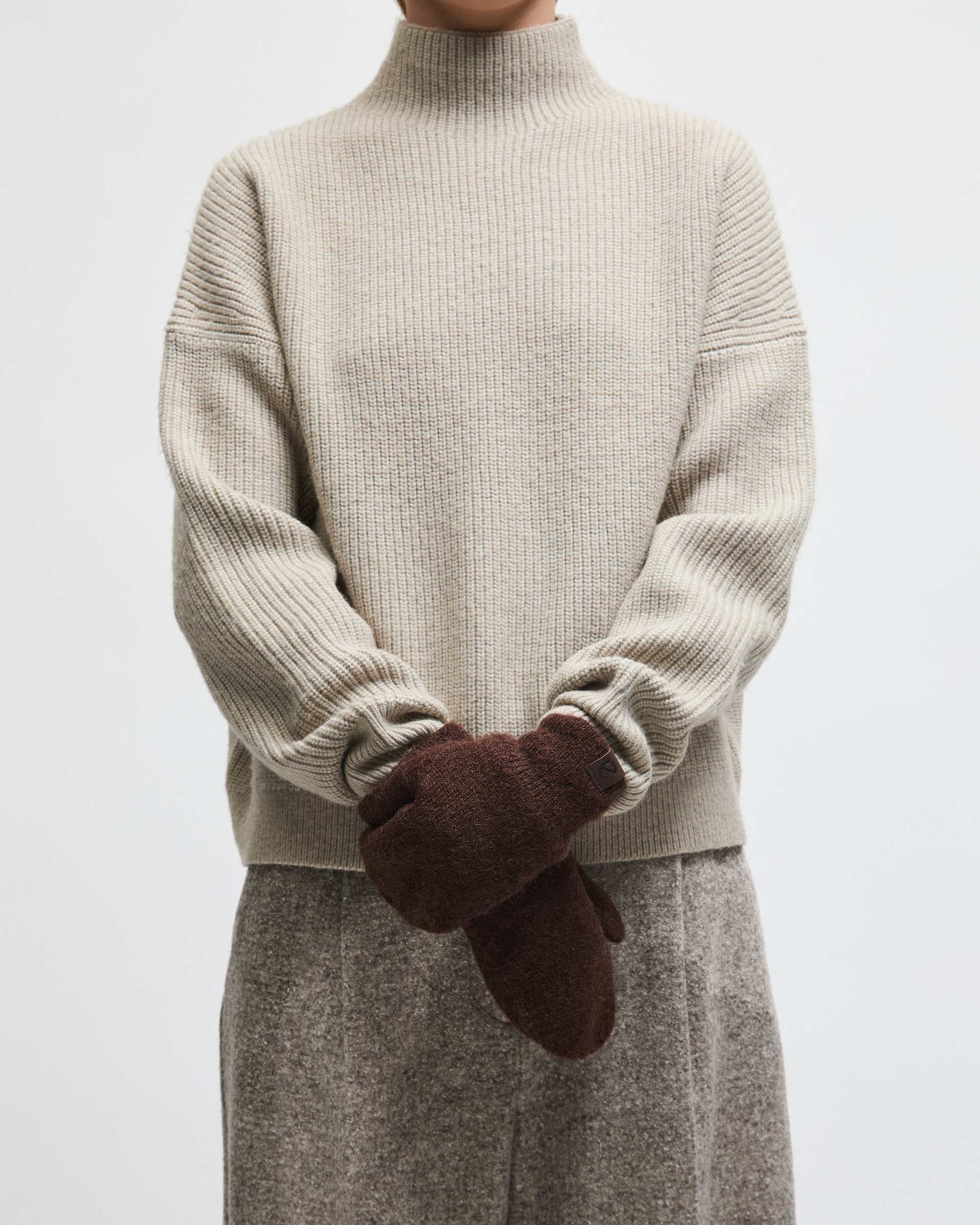 Women's ECCO® Fluffy Mittens - Brown - Lifestyle image-1