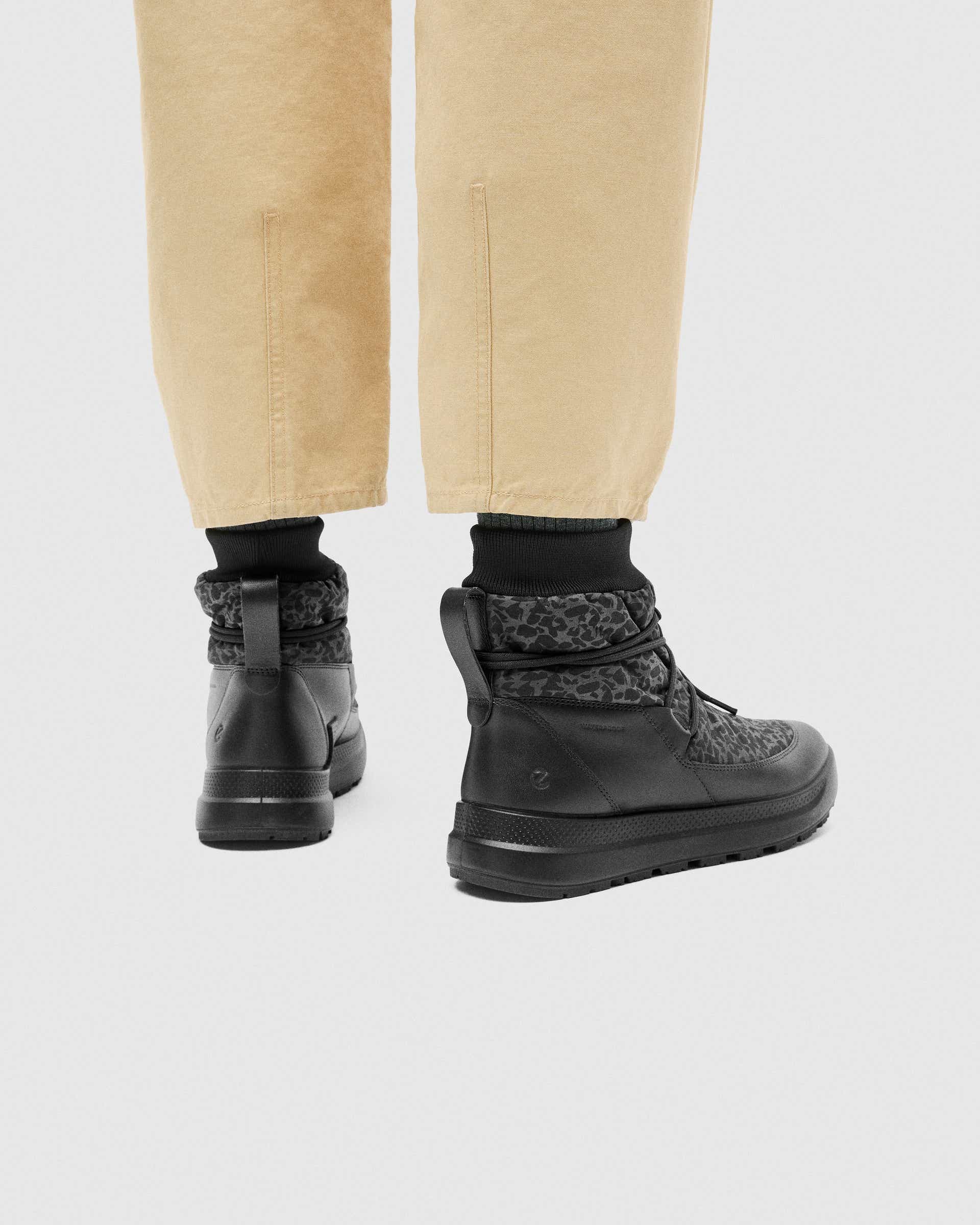 Women's ECCO® SOLICE Textile High-Cut Boot - Black - Lifestyle image-1