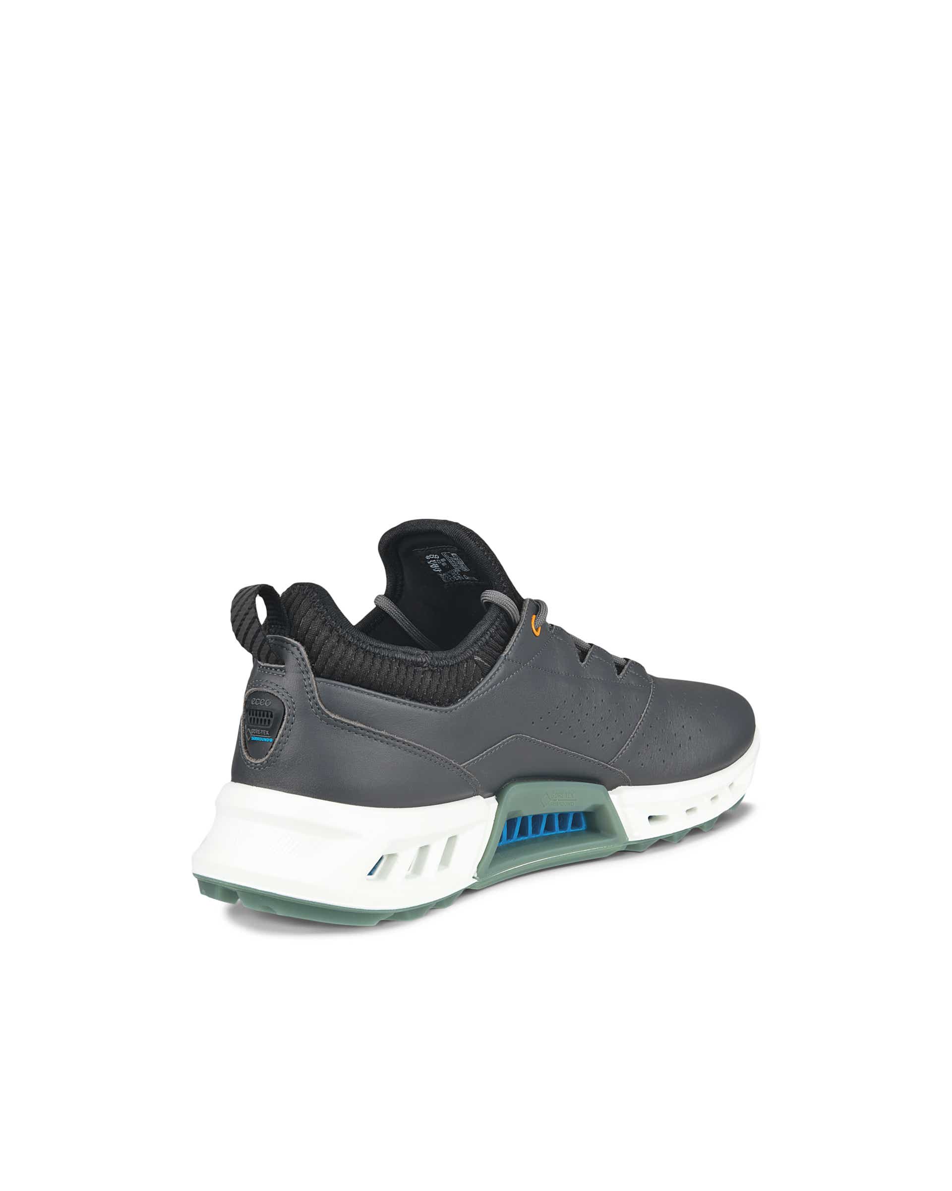 Men's ECCO® Golf Biom C4 Leather Gore-Tex Shoe - Grey - Back
