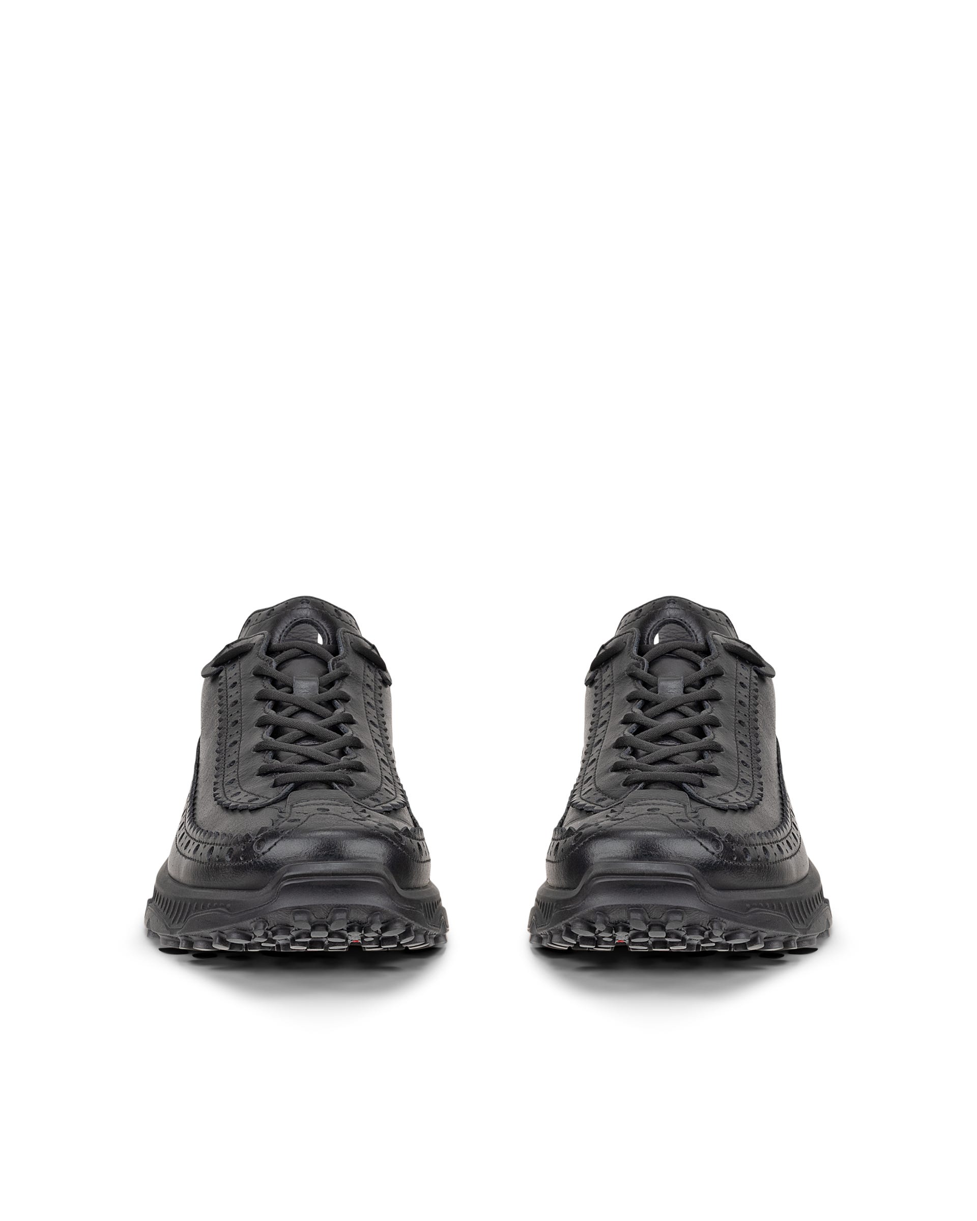 Women's ECCO® RECEPTOR XP Leather Platform Trainer - Black - Outside