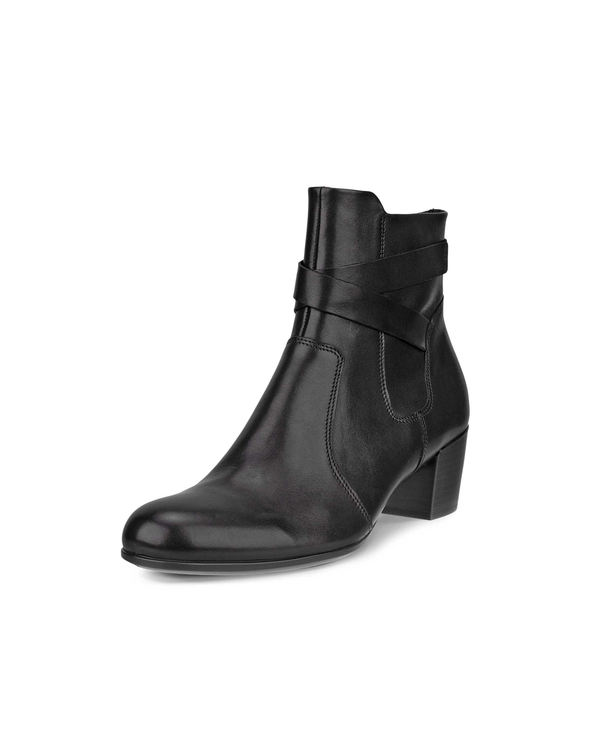 ECCO Shape 35 ウィメンズ レザーアンクルブーツ - ブラック - Main