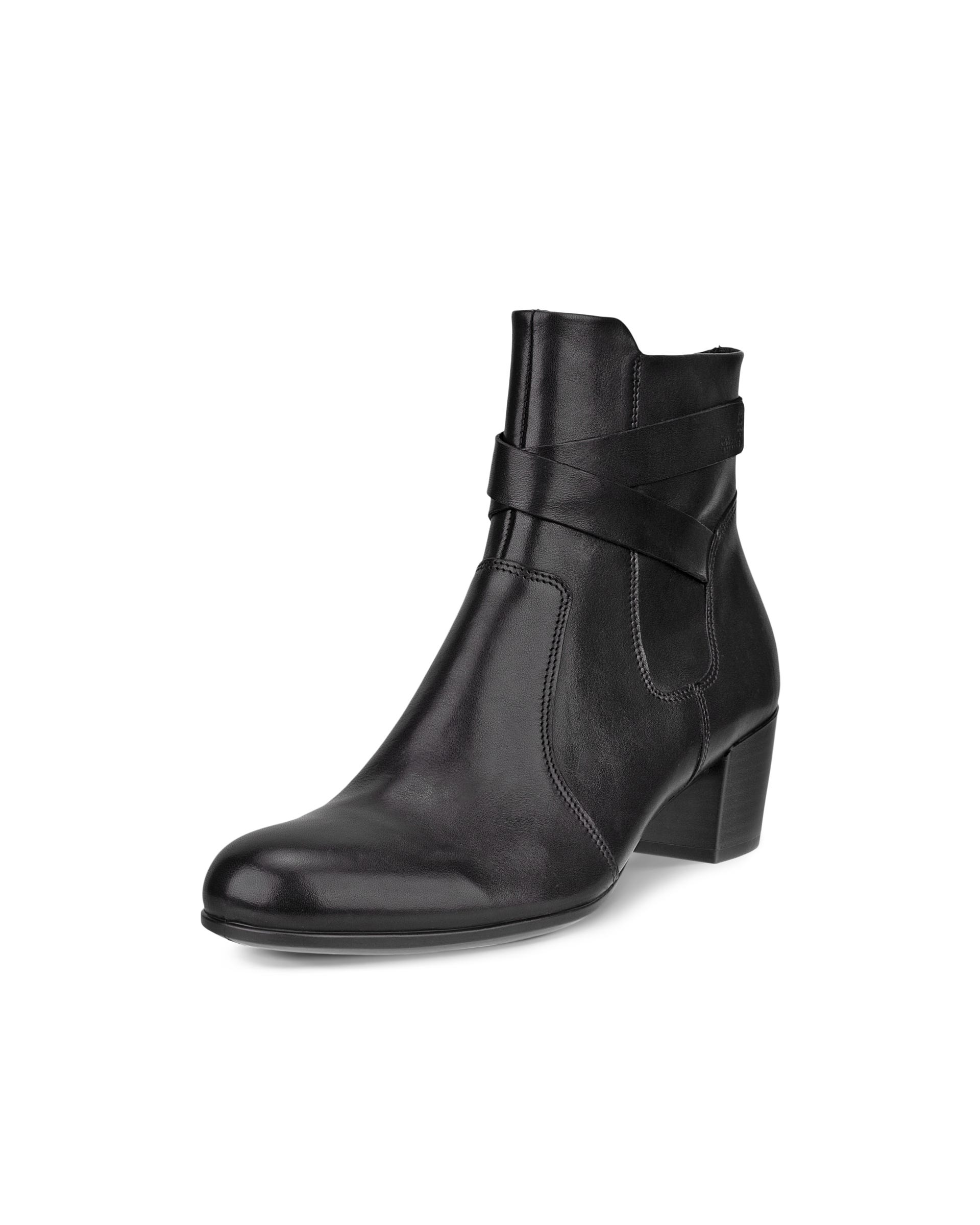 ECCO Shape 35 ウィメンズ レザーアンクルブーツ - ブラック - Outside
