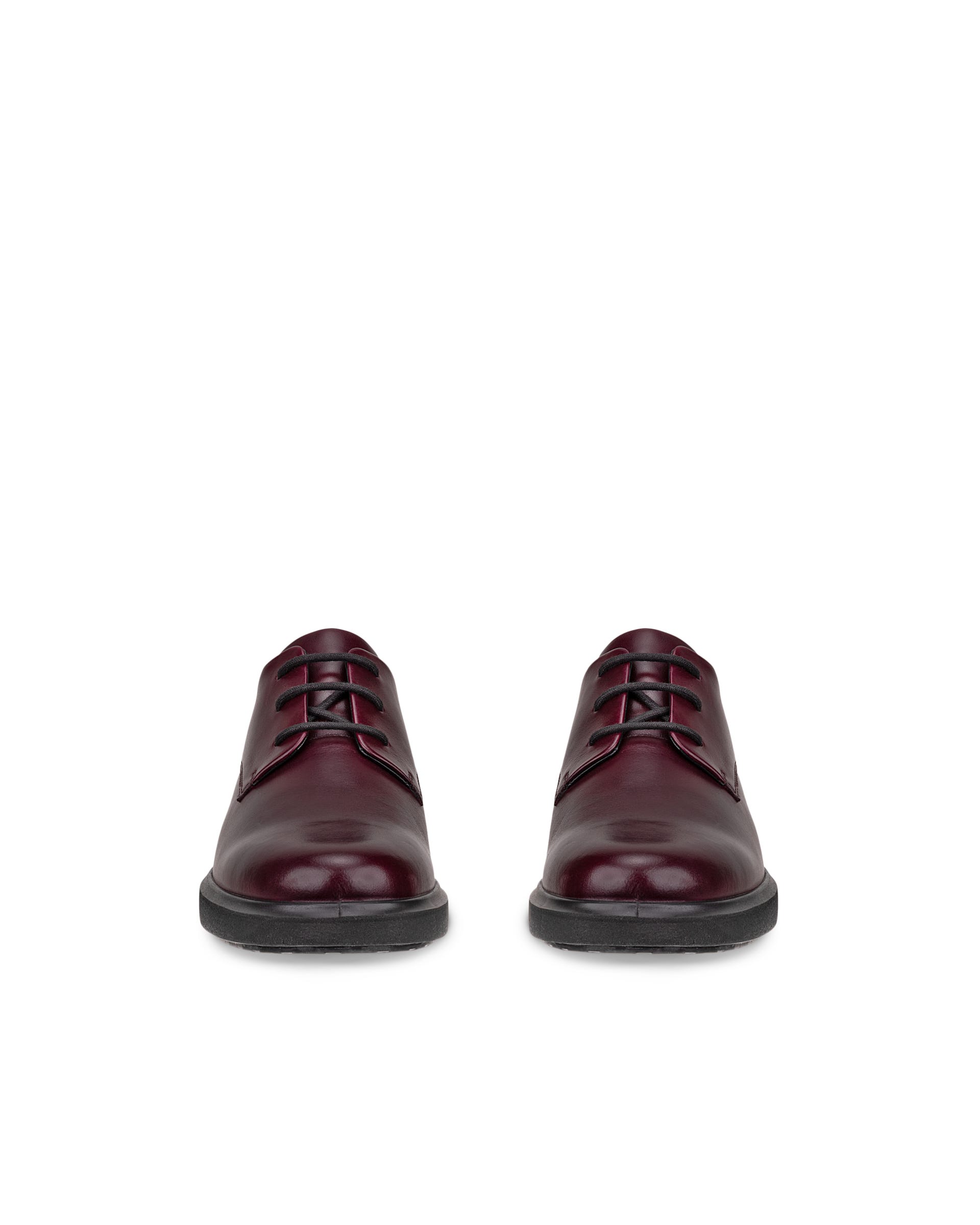 Women's ECCO® METROPOLE AMSTERDAM Leather Derby Shoe - Red - Front pair