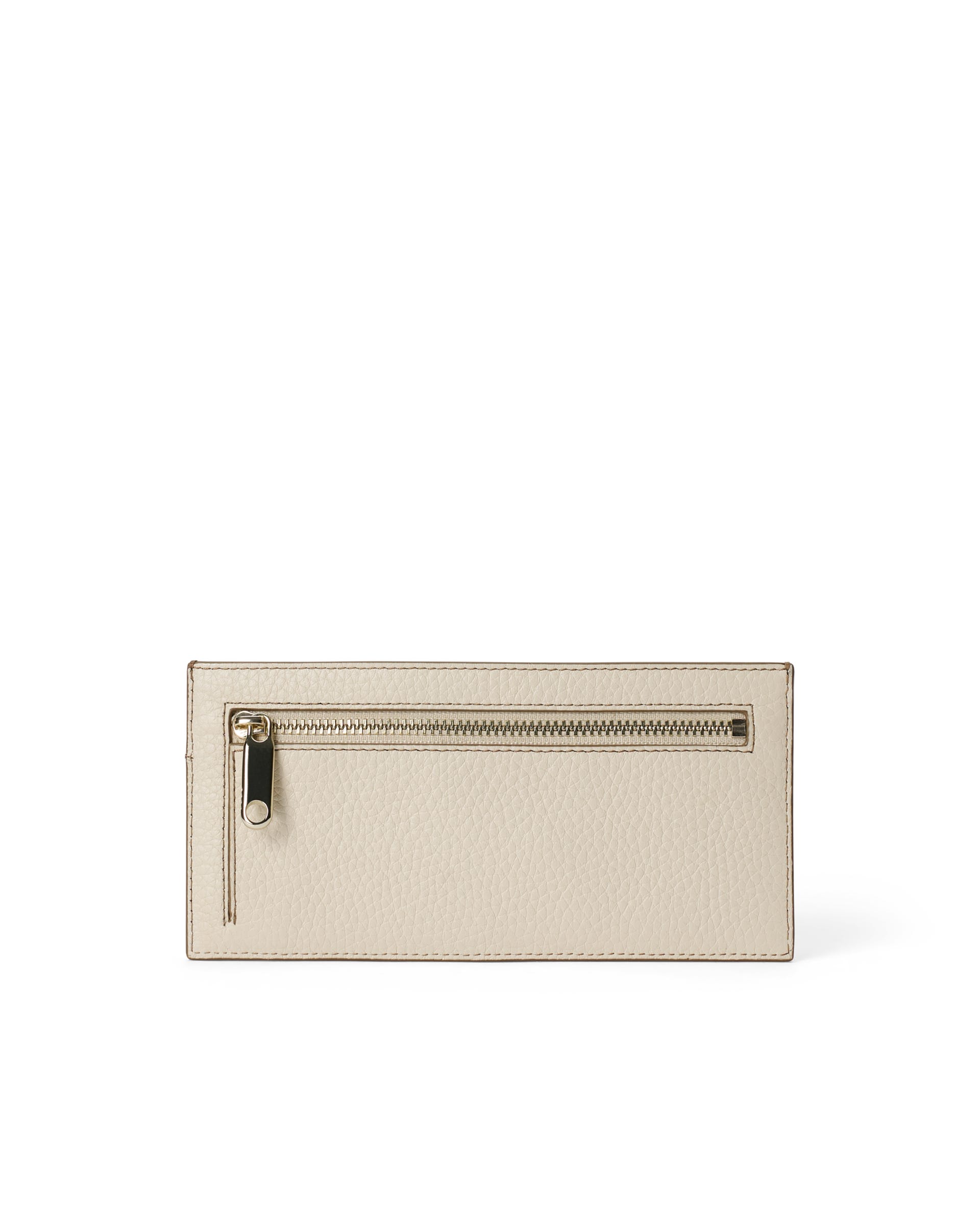 ECCO® Wallet Pebbled Small Leather Wallet - Beige - Back