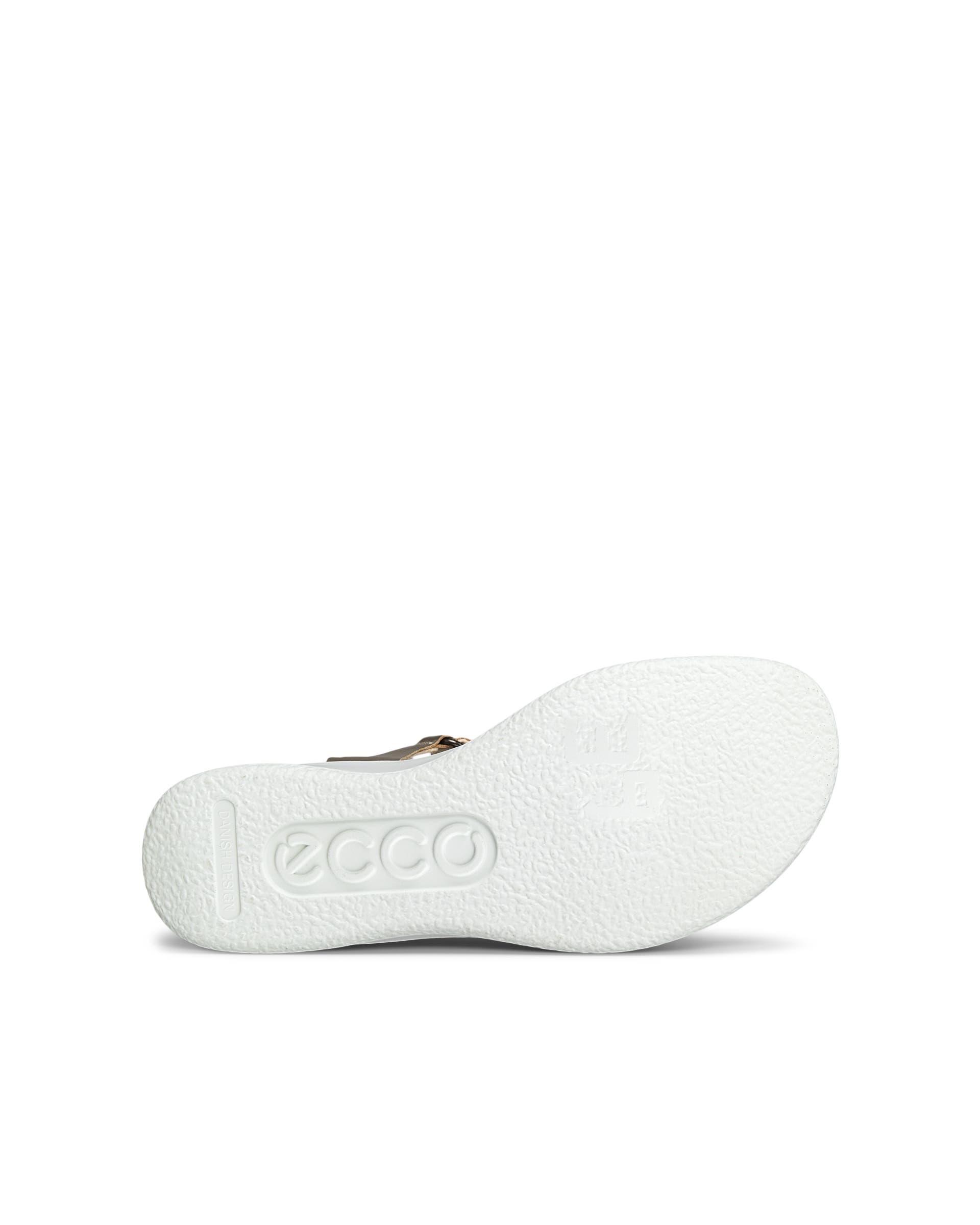 Women's ECCO® Flowt Wedge LX Leather Wedge Sandal - Gold - Sole