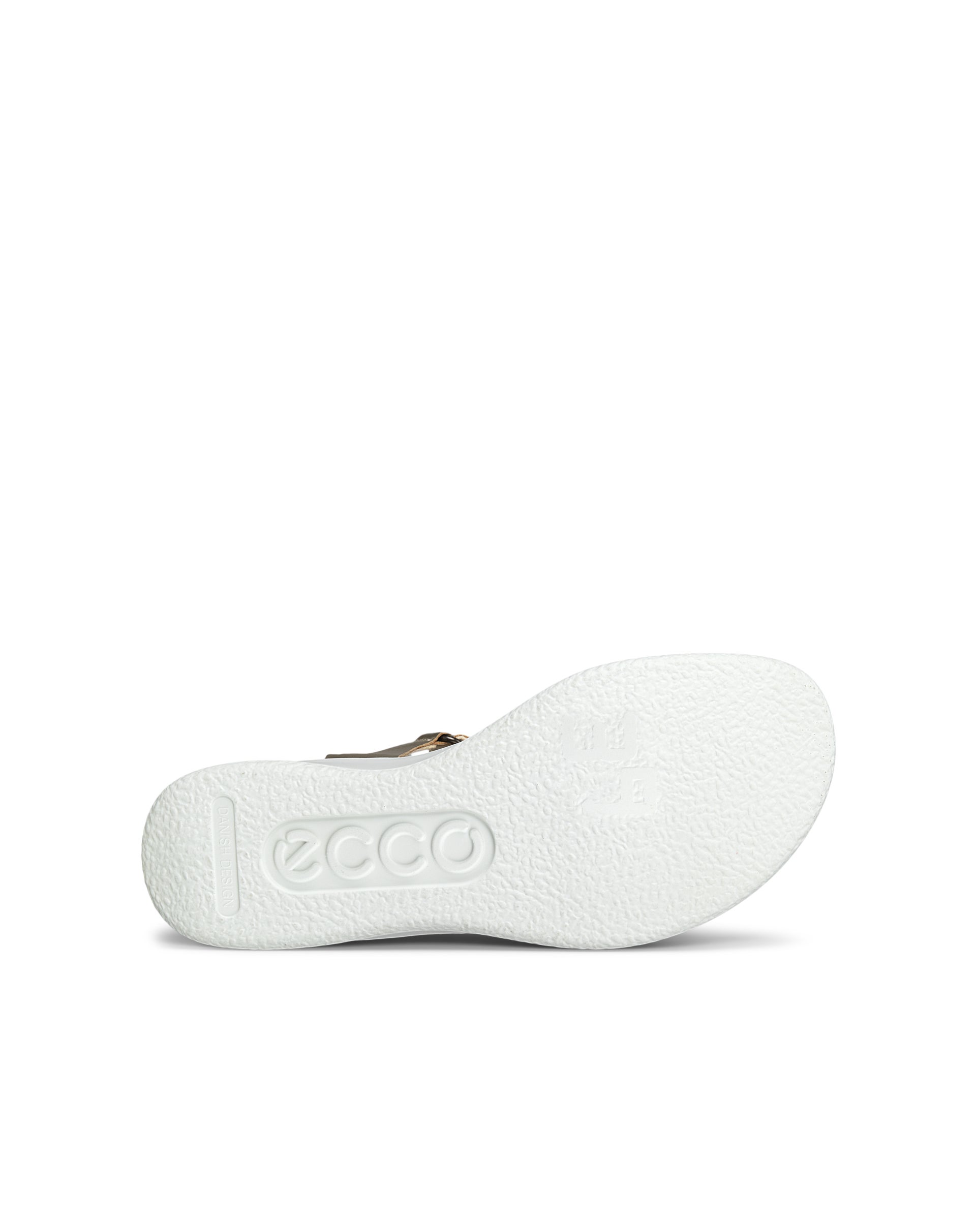 Women's ECCO® Flowt Wedge LX Leather Wedge Sandal - Gold - Sole