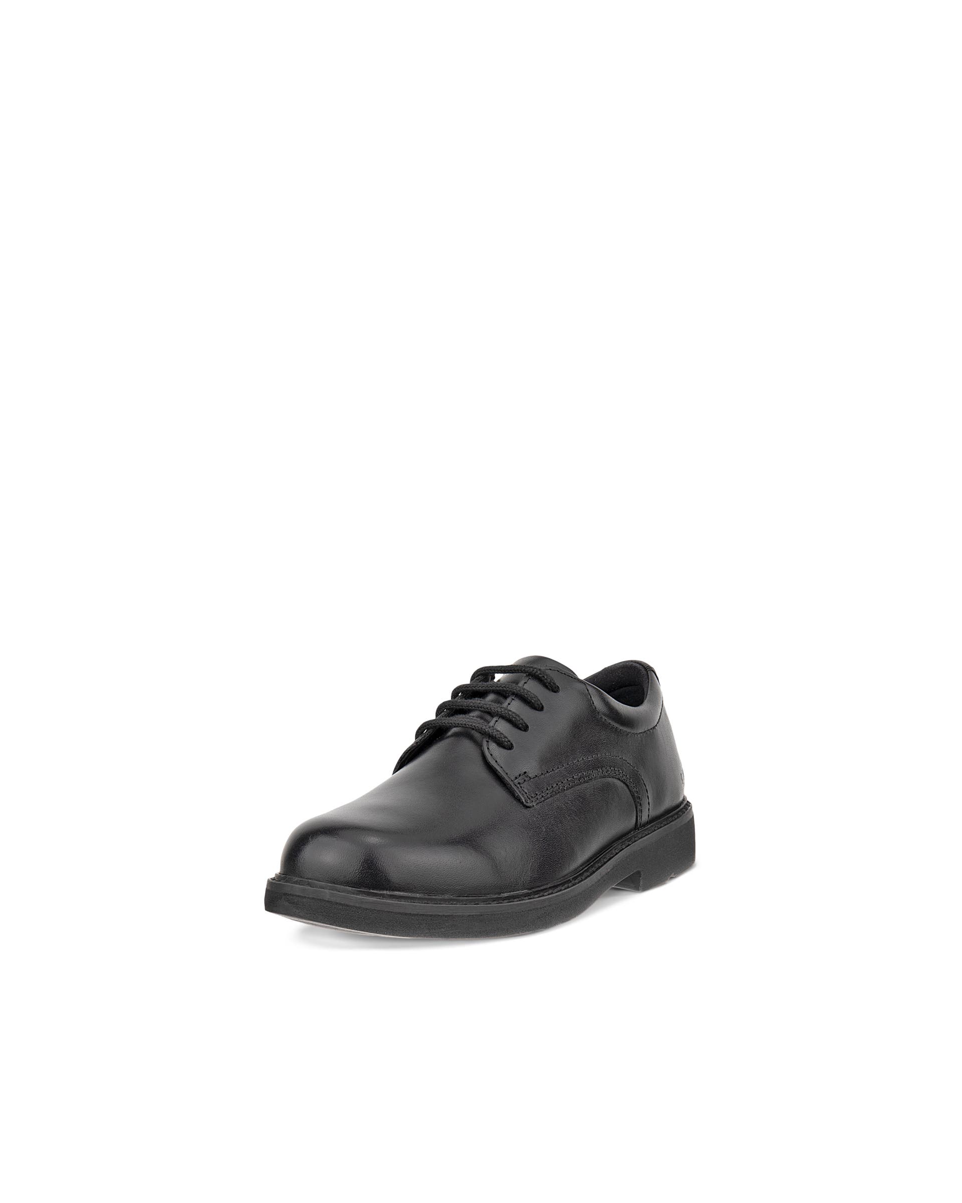 Kids' ECCO® Metropole London Leather Derby Shoe - Black - Main