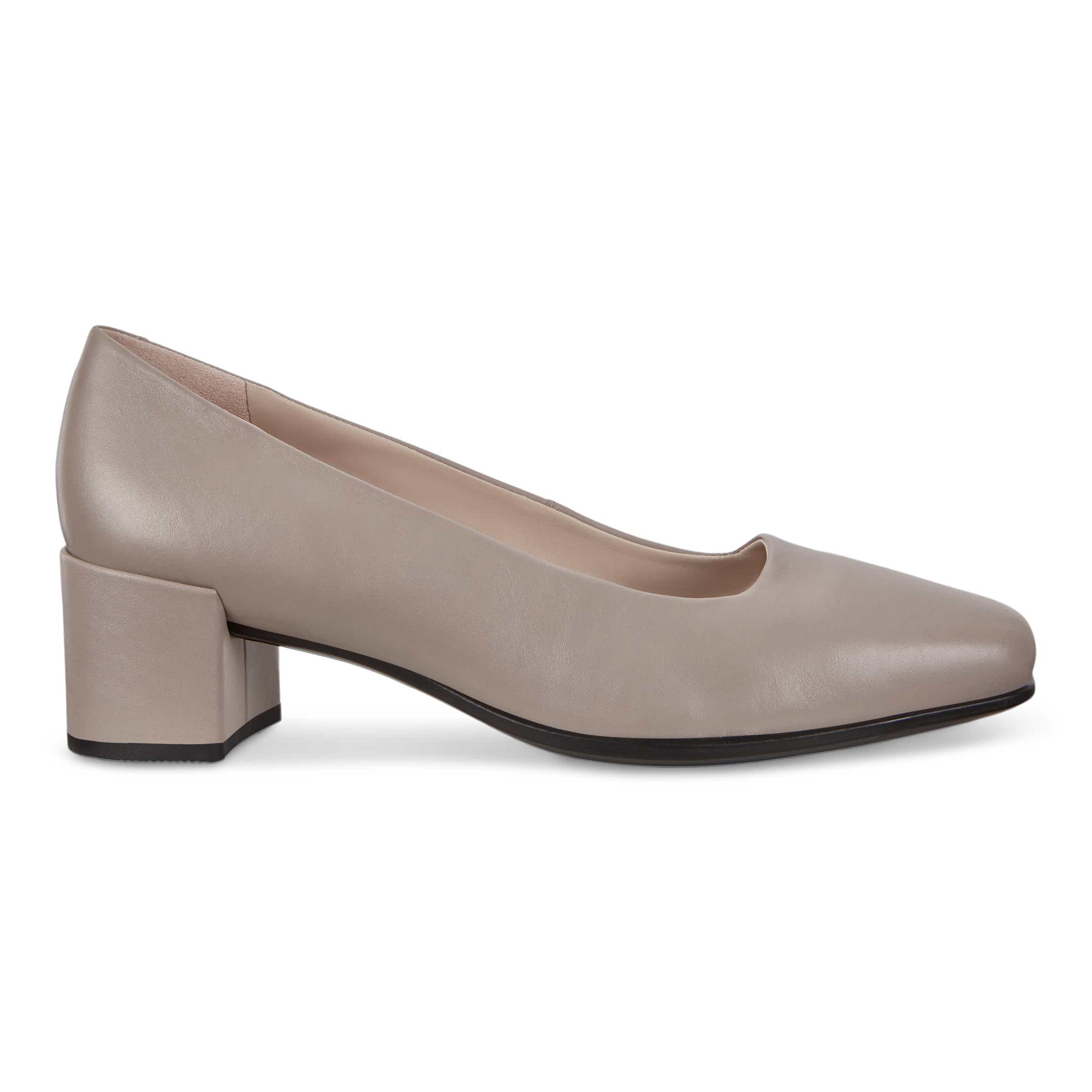 ECCO Shape 35 Squared ウィメンズ レザーハイヒールパンプス - グレー - Outside