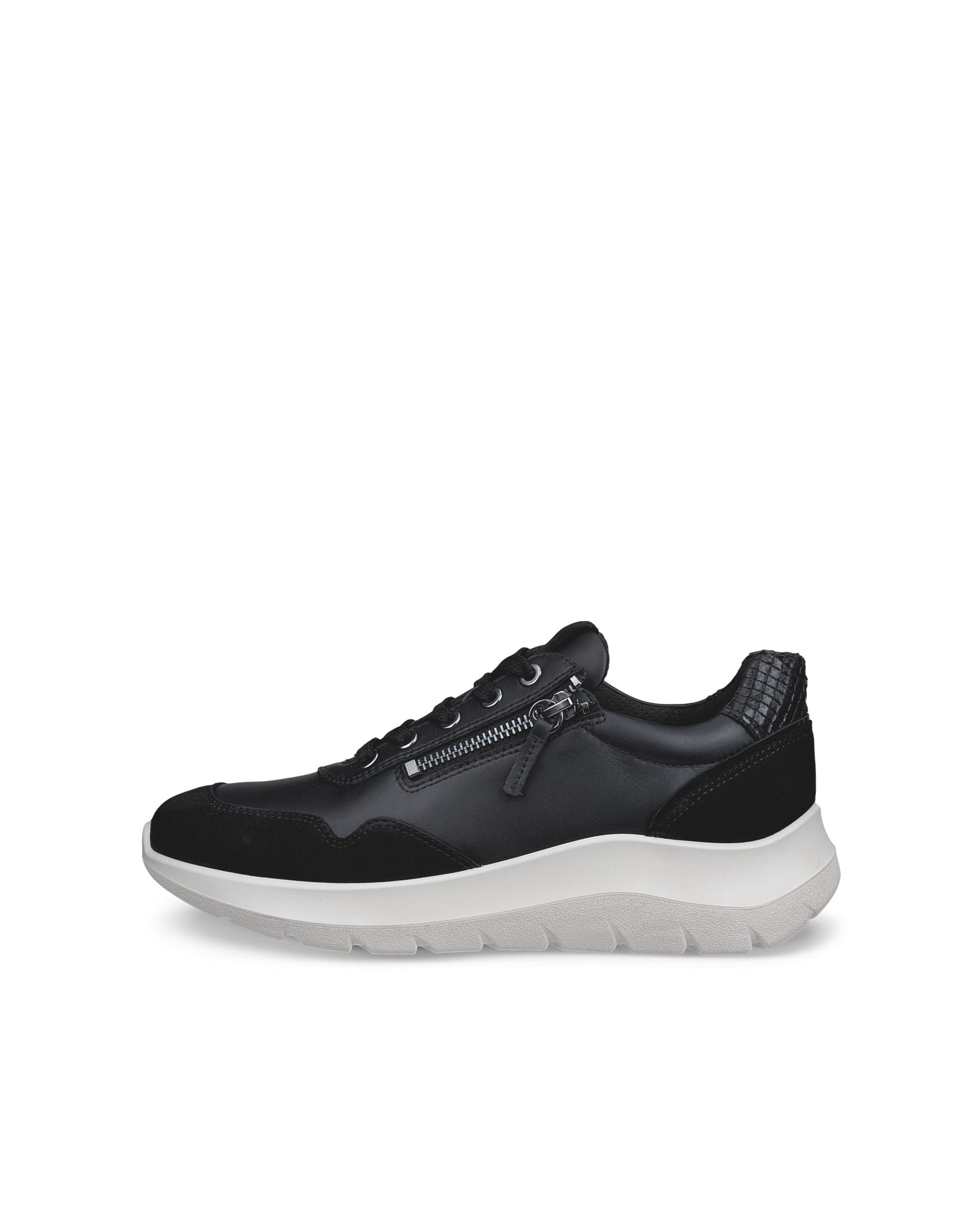 Women's ECCO® VALERIE Nubuck Trainer - Black - Outside