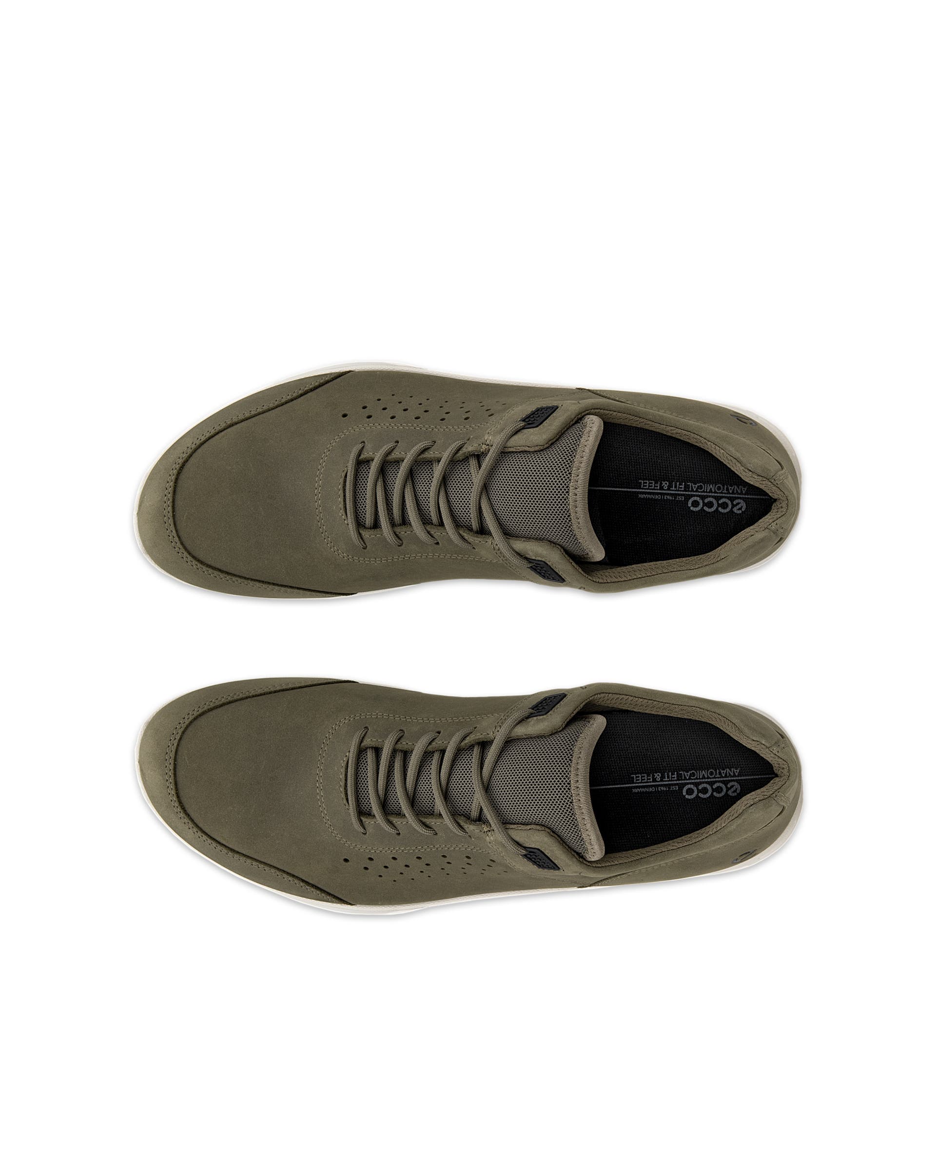 Men's ECCO® Exceed Nubuck Shoe - Green - Top left pair
