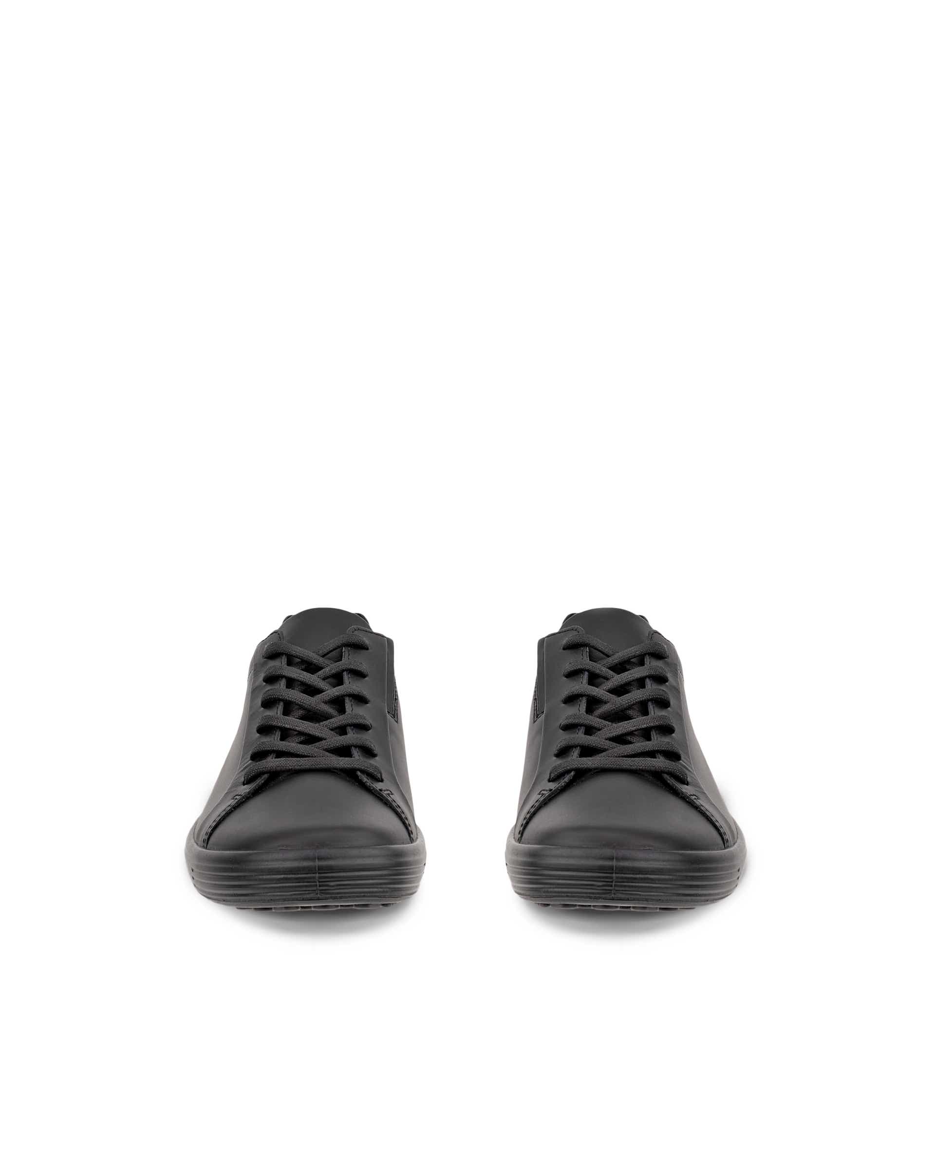 ECCO® SOFT 7 dames leren sneaker - Zwart - Front pair