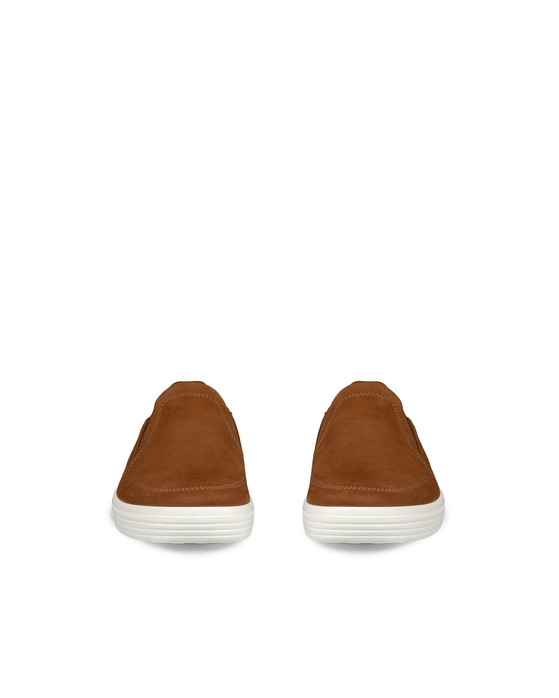 ECCO® CLASSIC SNEAKER chaussures sans lacet en nubuck pour homme - Brun - Outside
