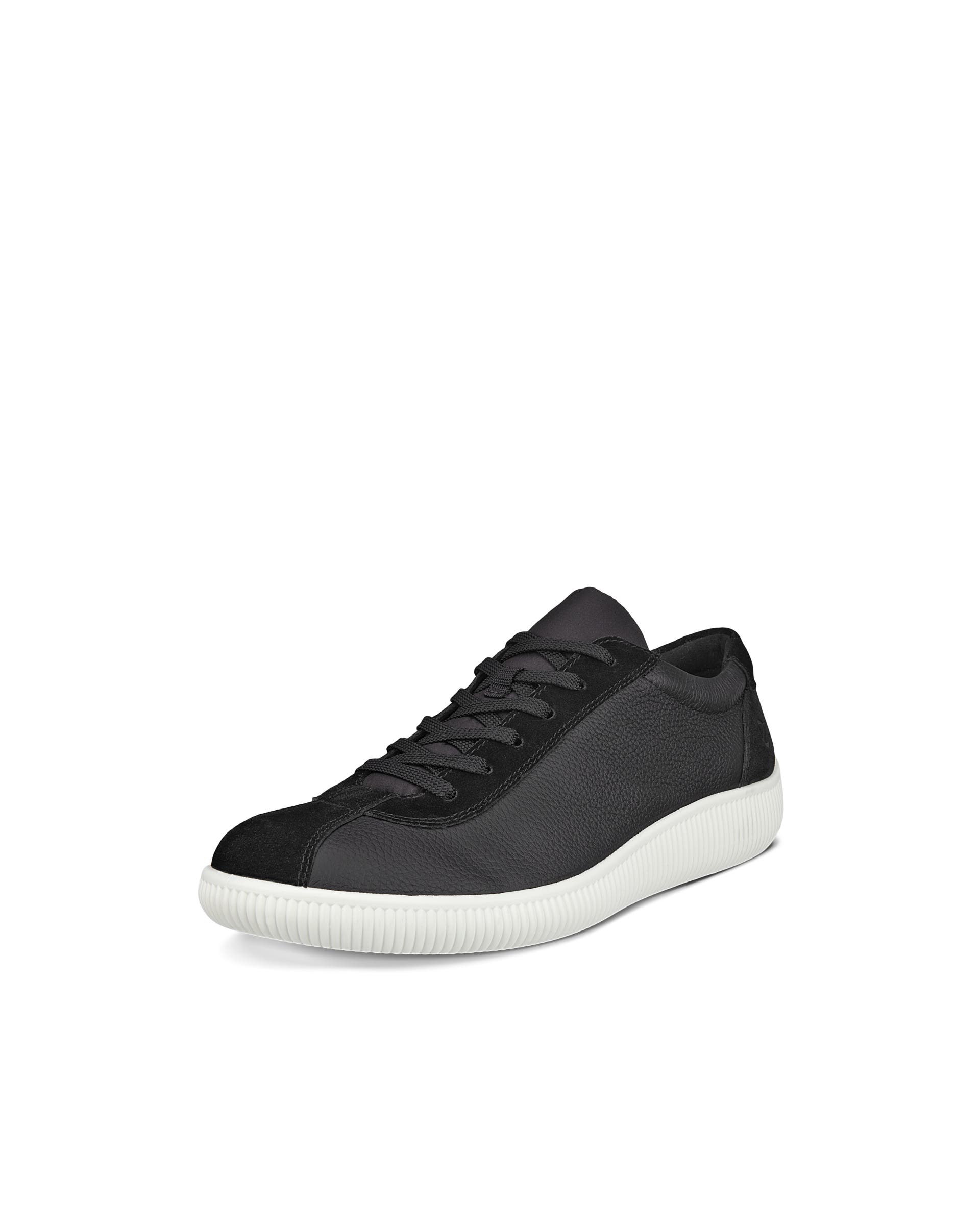 ECCO soft zero MEN メンズ レザースニーカー - ブラック - Main