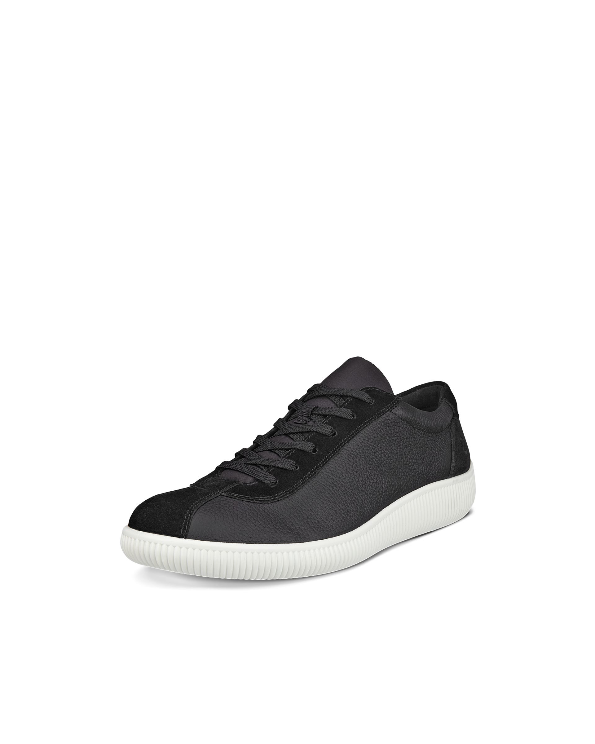 ECCO soft zero MEN メンズ レザースニーカー - ブラック - Main