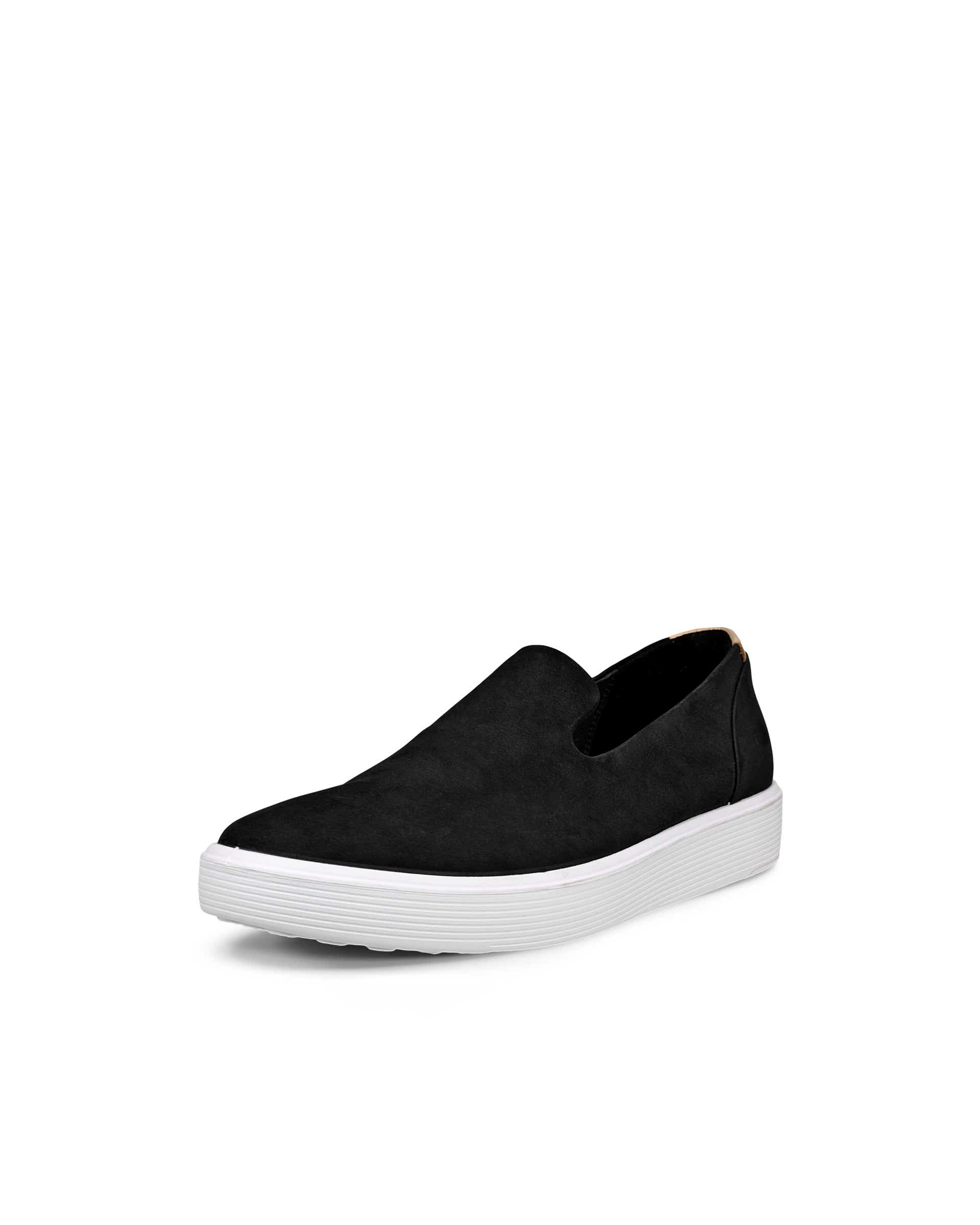 Women's ECCO® Soft 60 Nubuck Slip-On - Black - Main