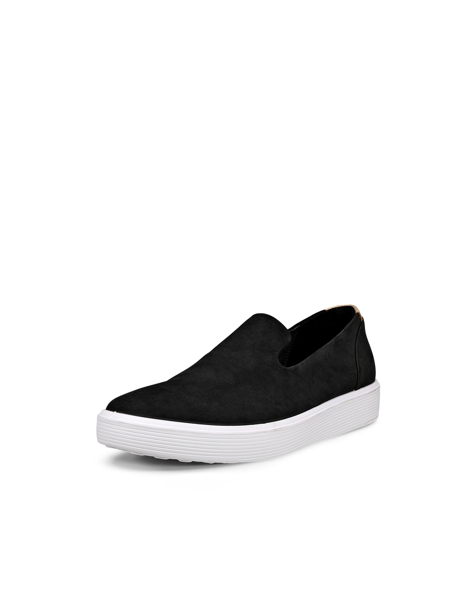 Women's ECCO® Soft 60 Nubuck Slip-On - Black - Main