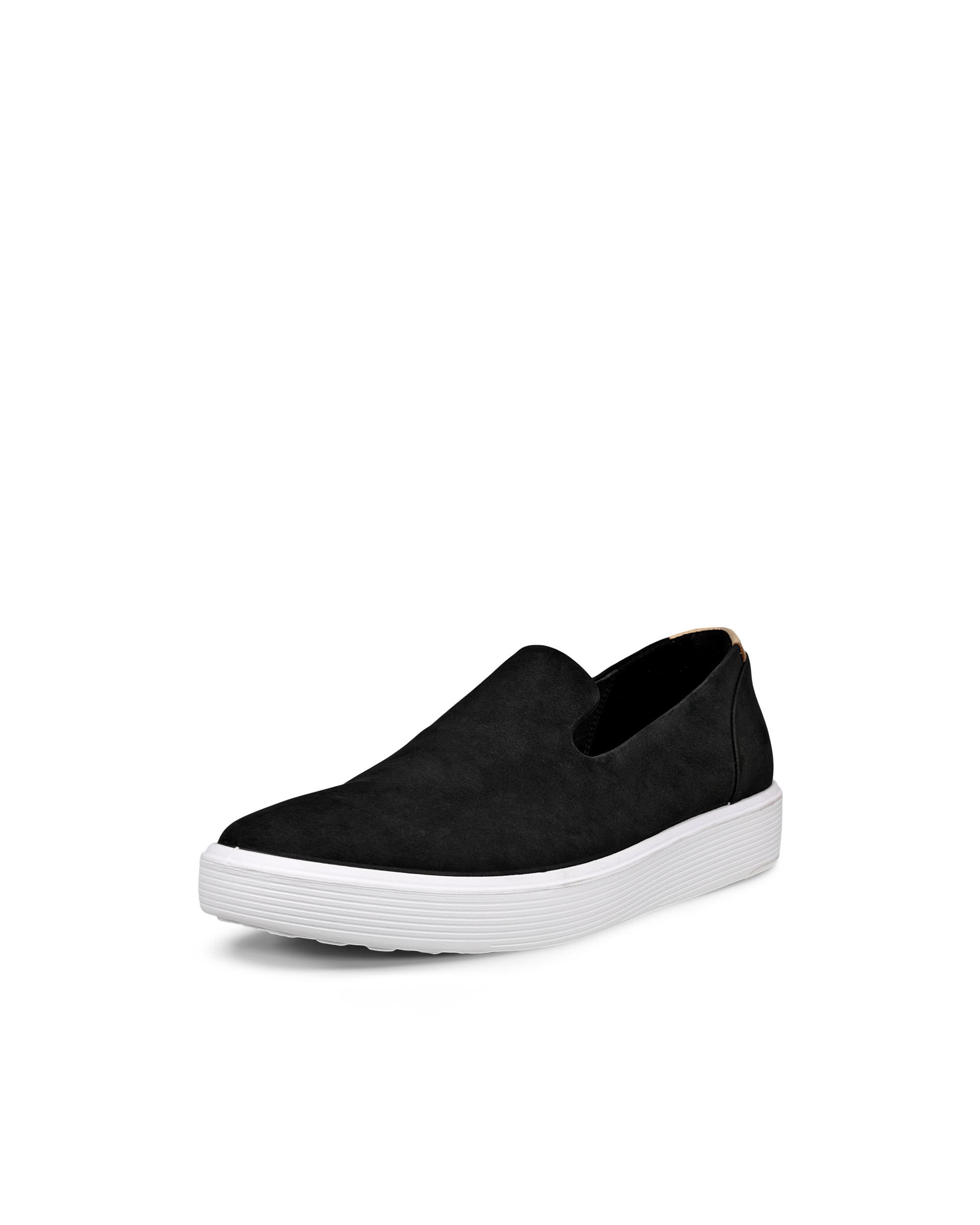 Women's ECCO® Soft 60 Nubuck Slip-On - Black - Main