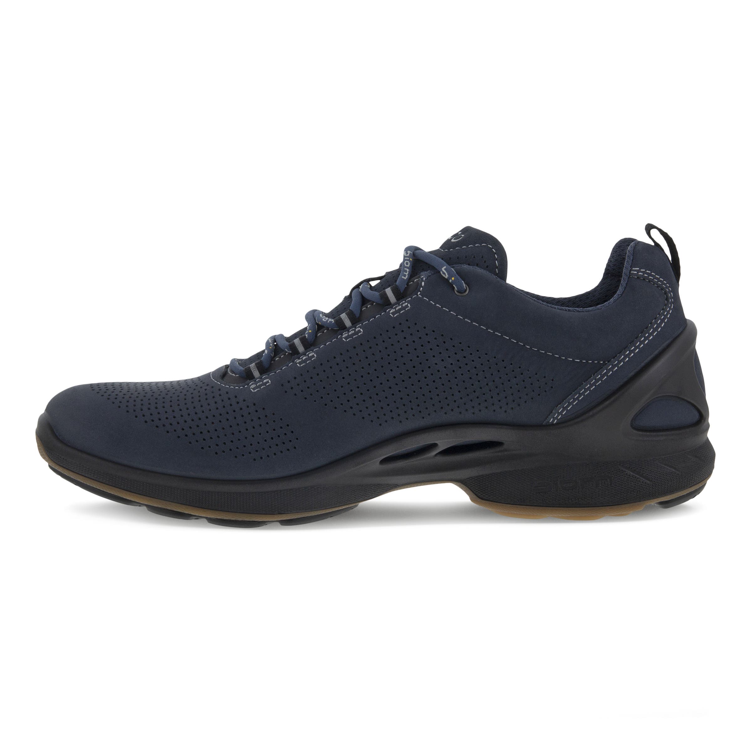 Men's ECCO® BIOM Fjuel Nubuck Outdoor Sneaker - Blue - Inside