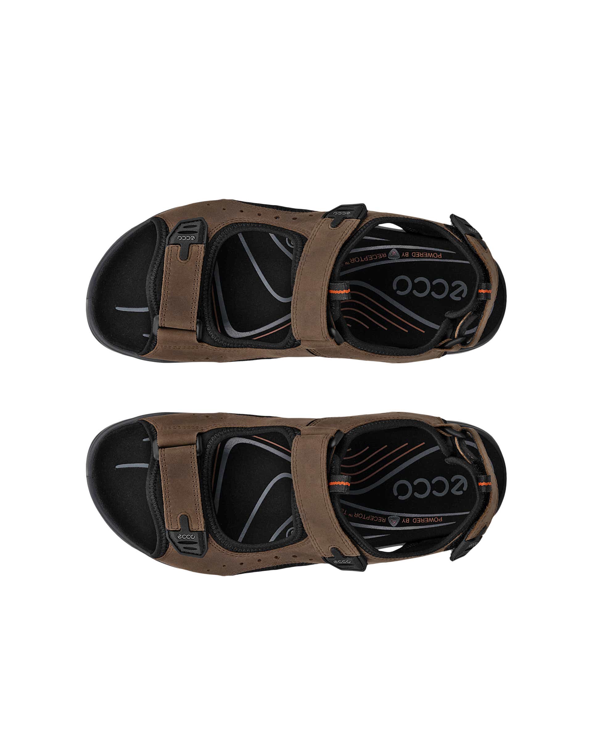 ECCO® Offroad Andes II sandale de marche en nubuck pour homme - Brun - Top left pair